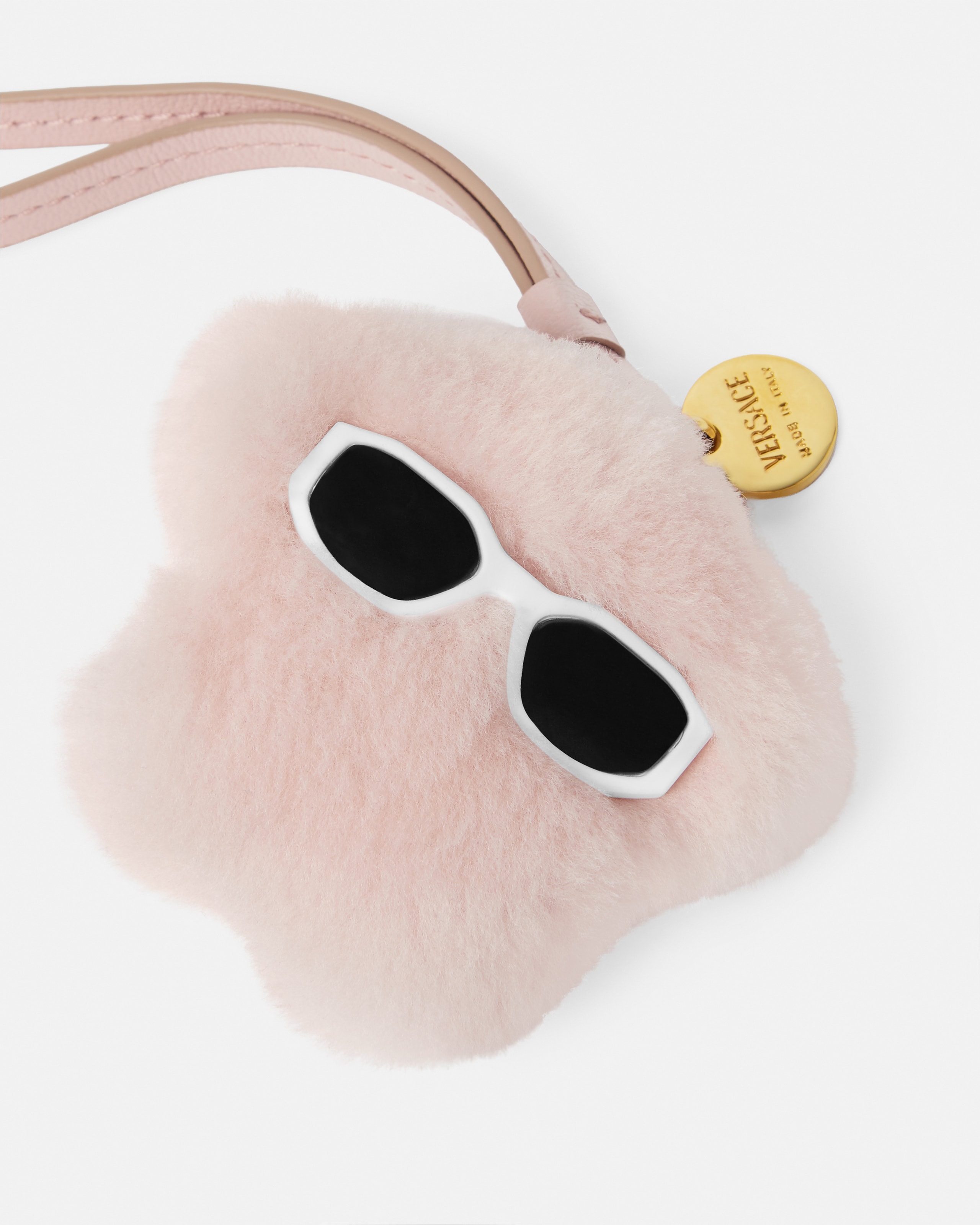 VERSACE メデューサ ふわふわ チャーム ピンク ヒョンジン キーホルダー 90_1018749-