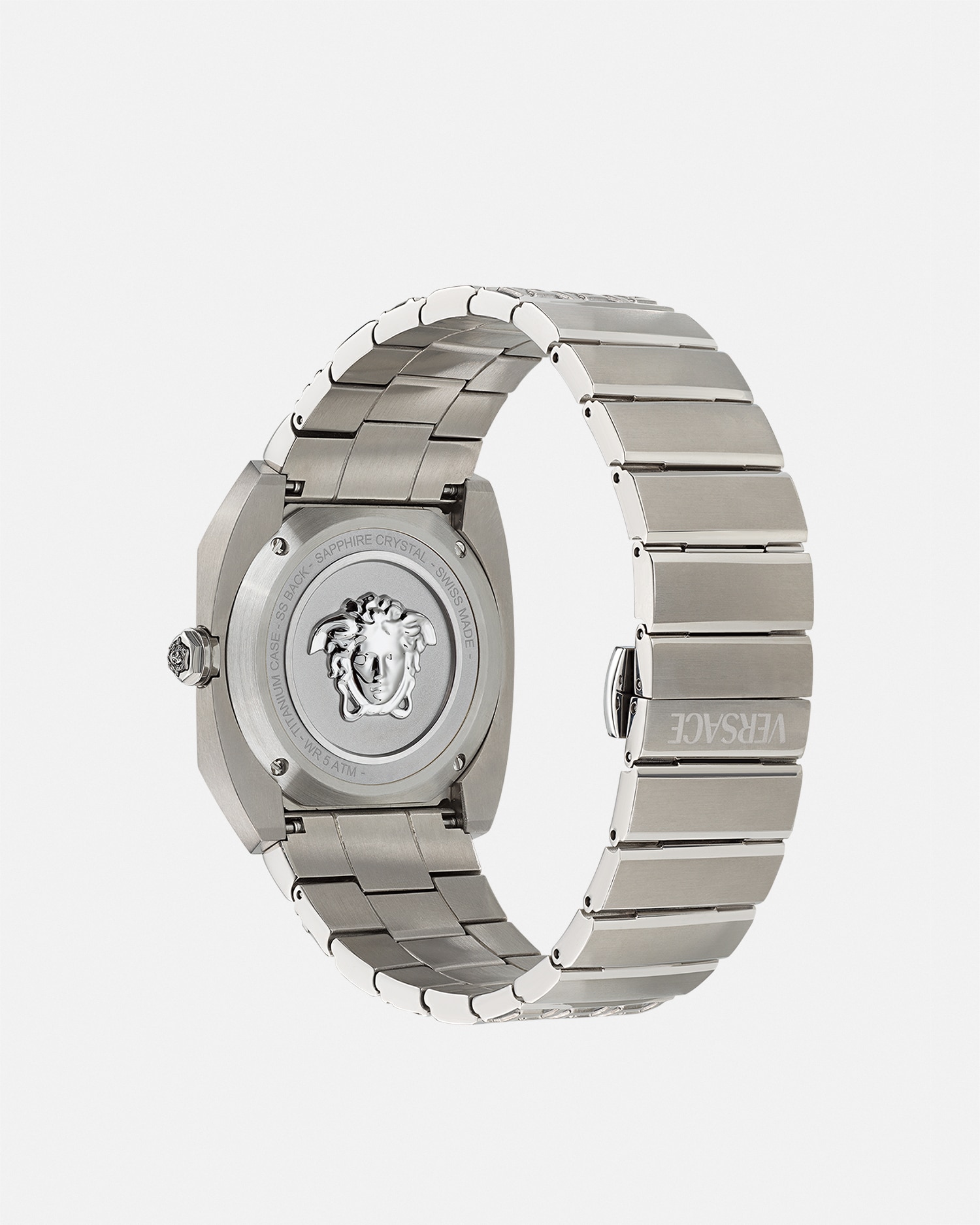 Shop Versace Antares Watch In Silver