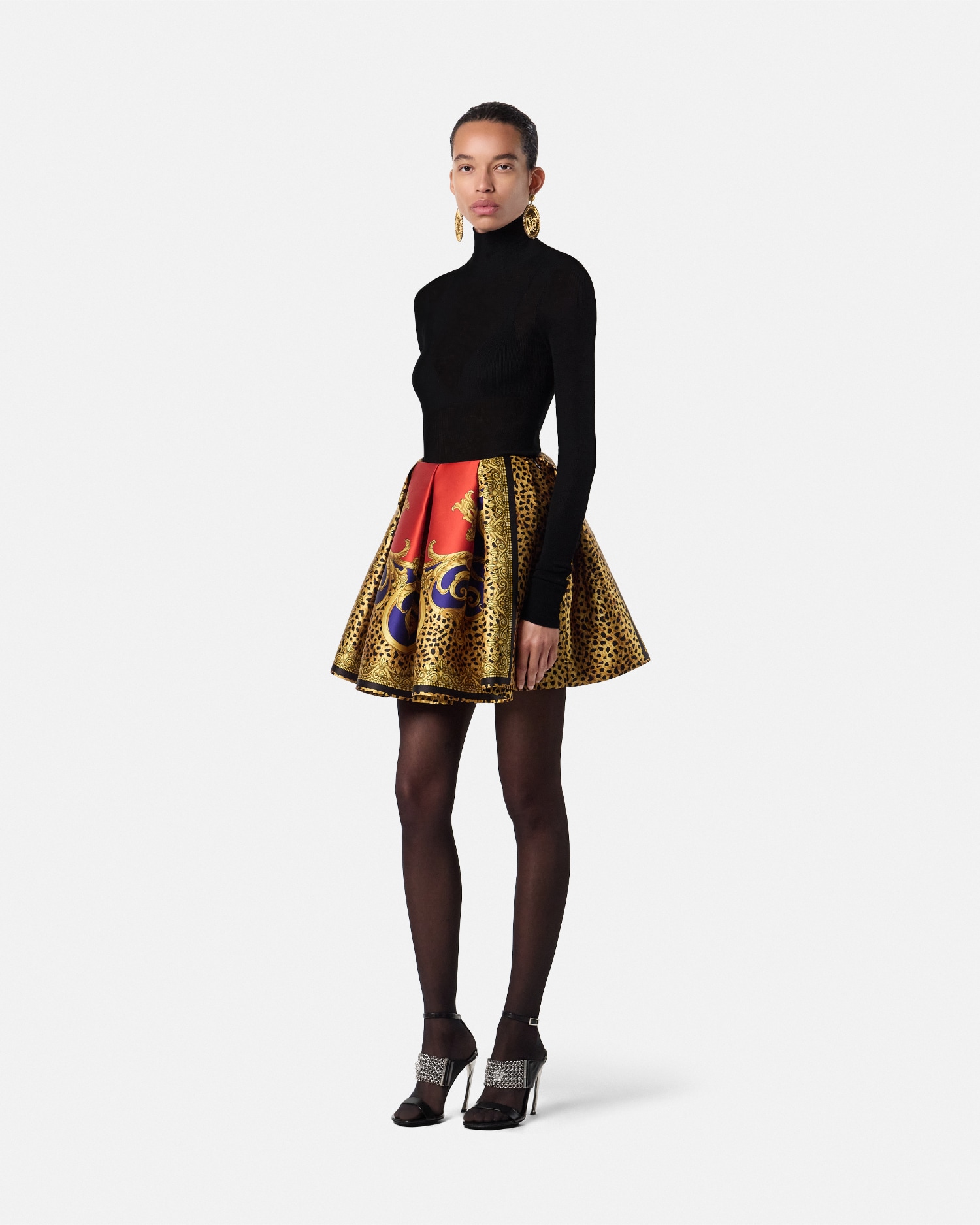 Cheetah Barocco Silk Duchesse Ballet Skirt