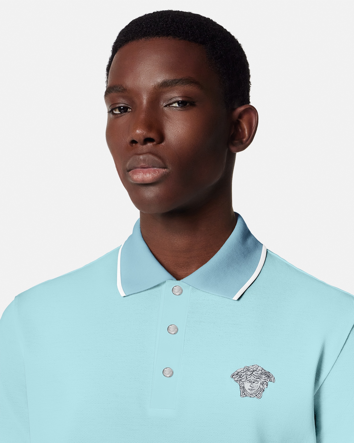 Embroidered Medusa Polo Shirt