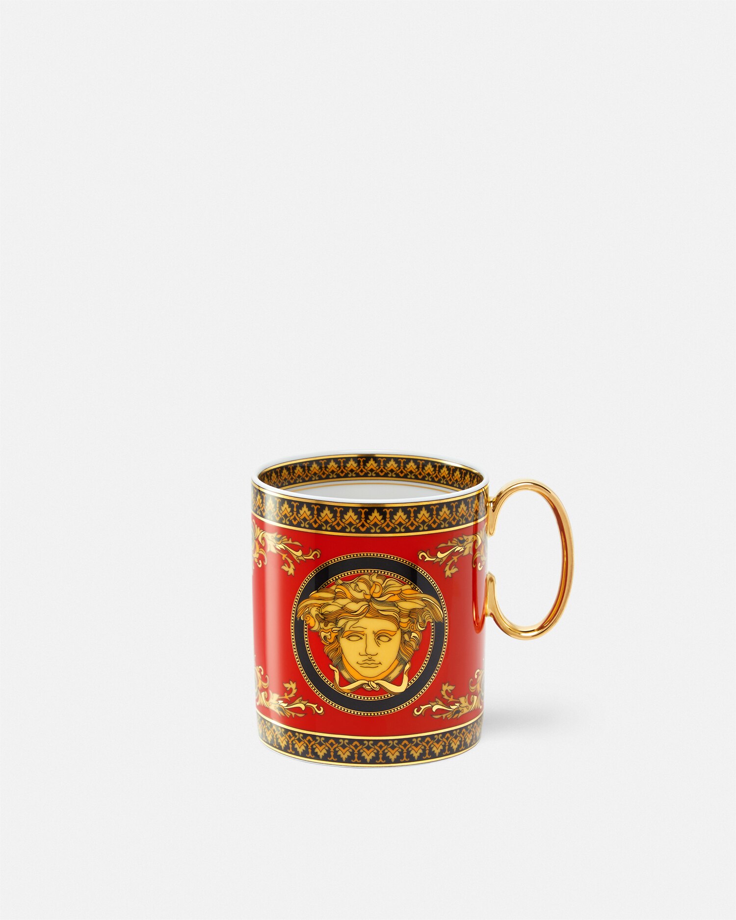 Versace Porcellane E Cristalli Medusa Red Mug In Multi