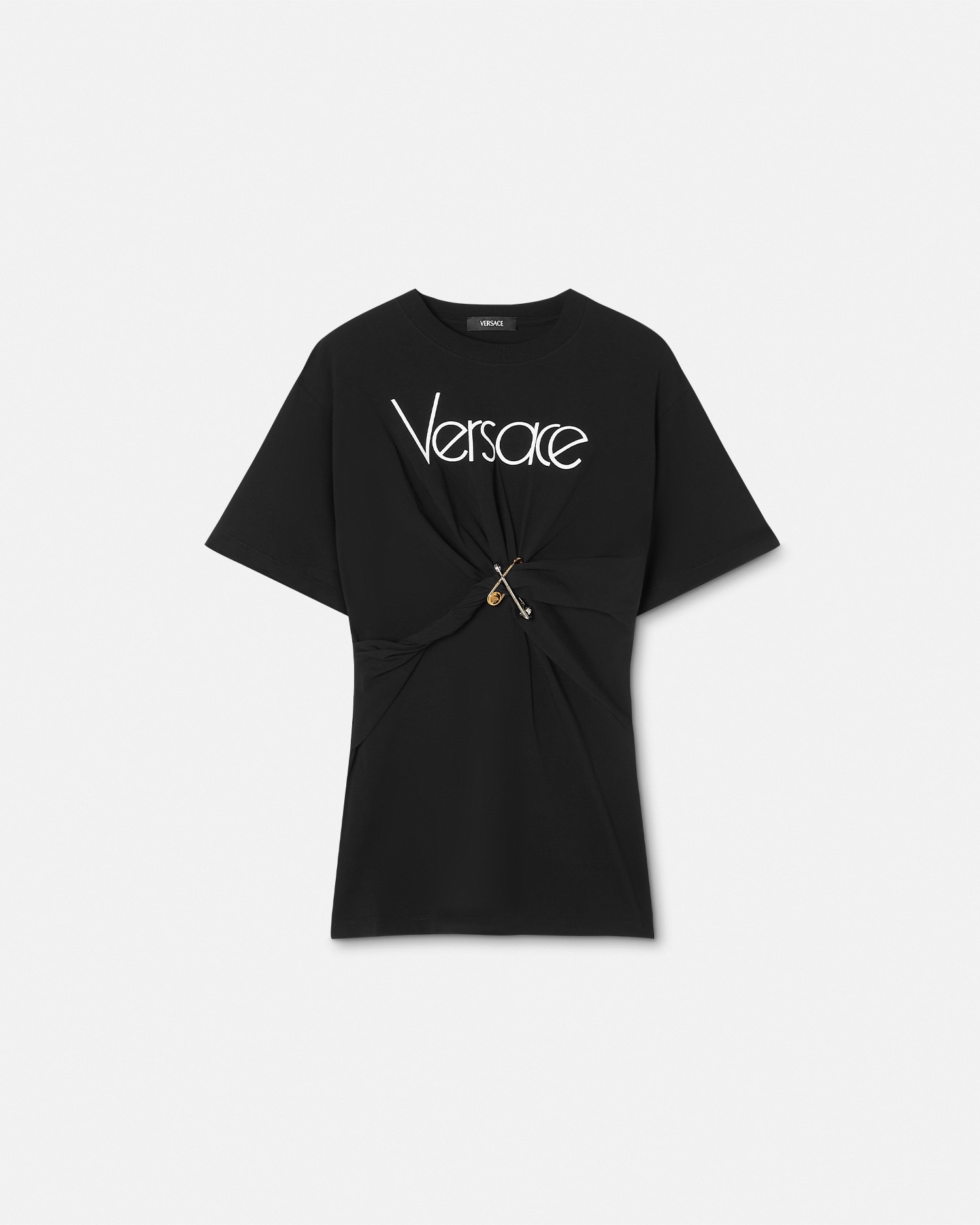 1978 Re-Edition Logo Safety Pin T-Shirt | VERSACE US
