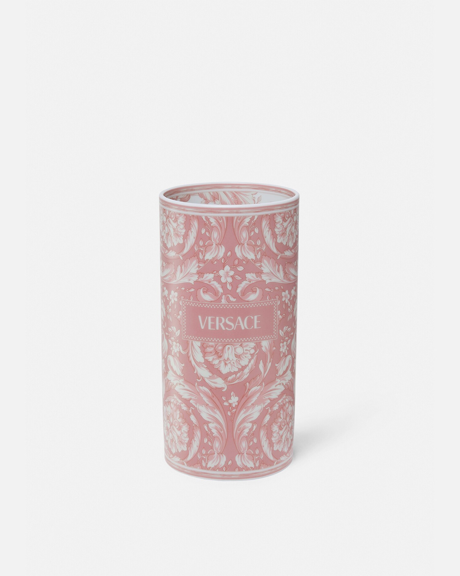 Versace Vase Barocco 24,5 Cm In Pink+print