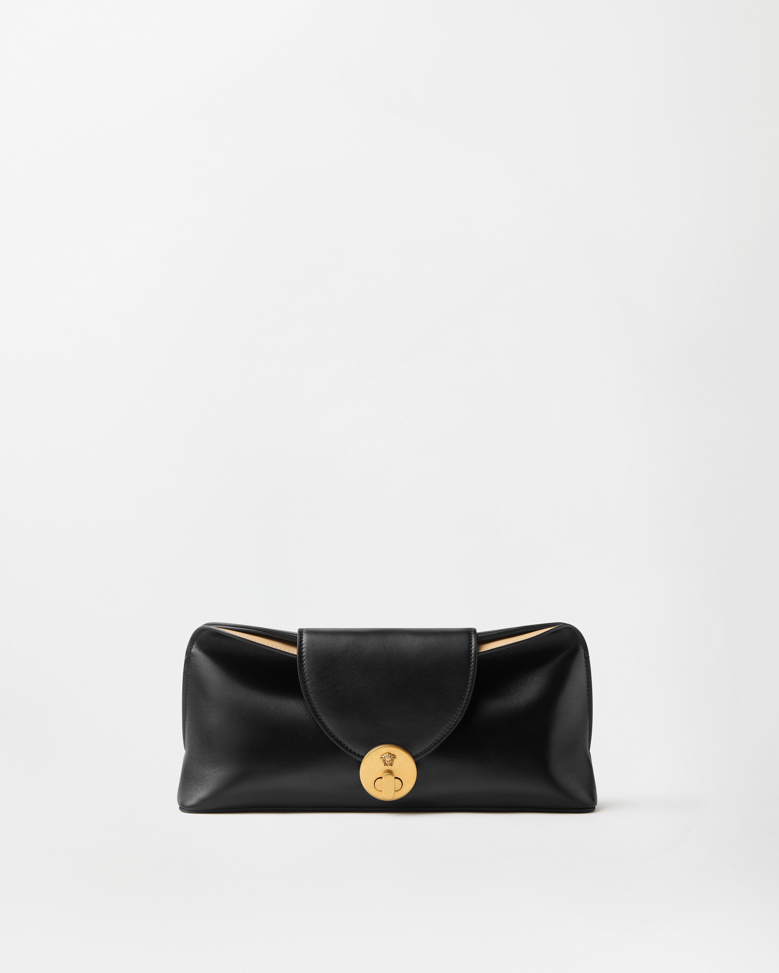 Versace Vivian Nappa Clutch In Black