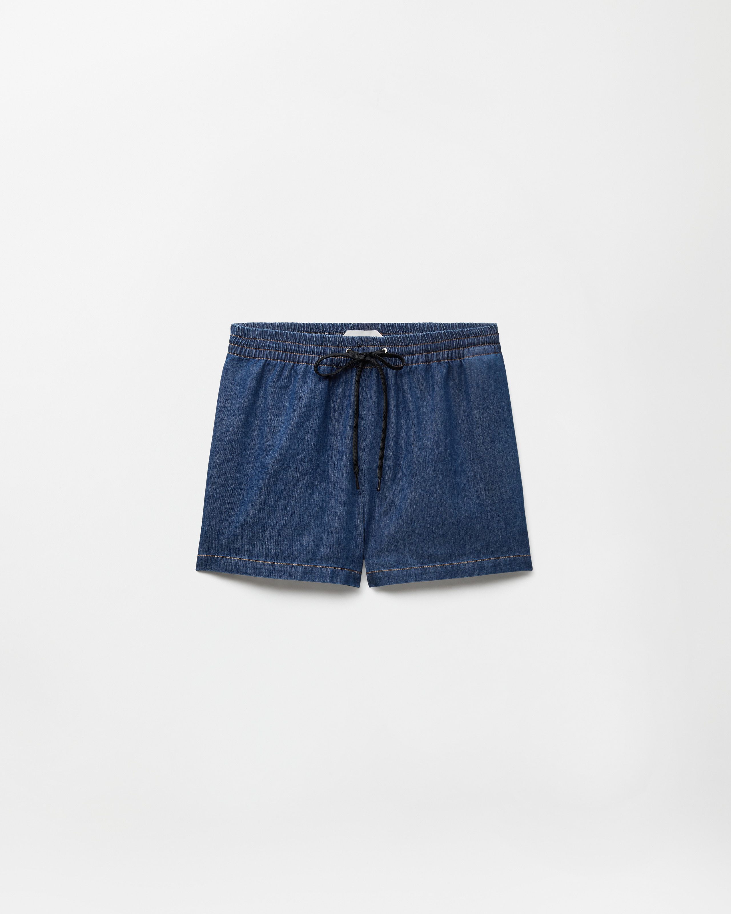 Chambray Denim Shorts Blue | VERSACE US