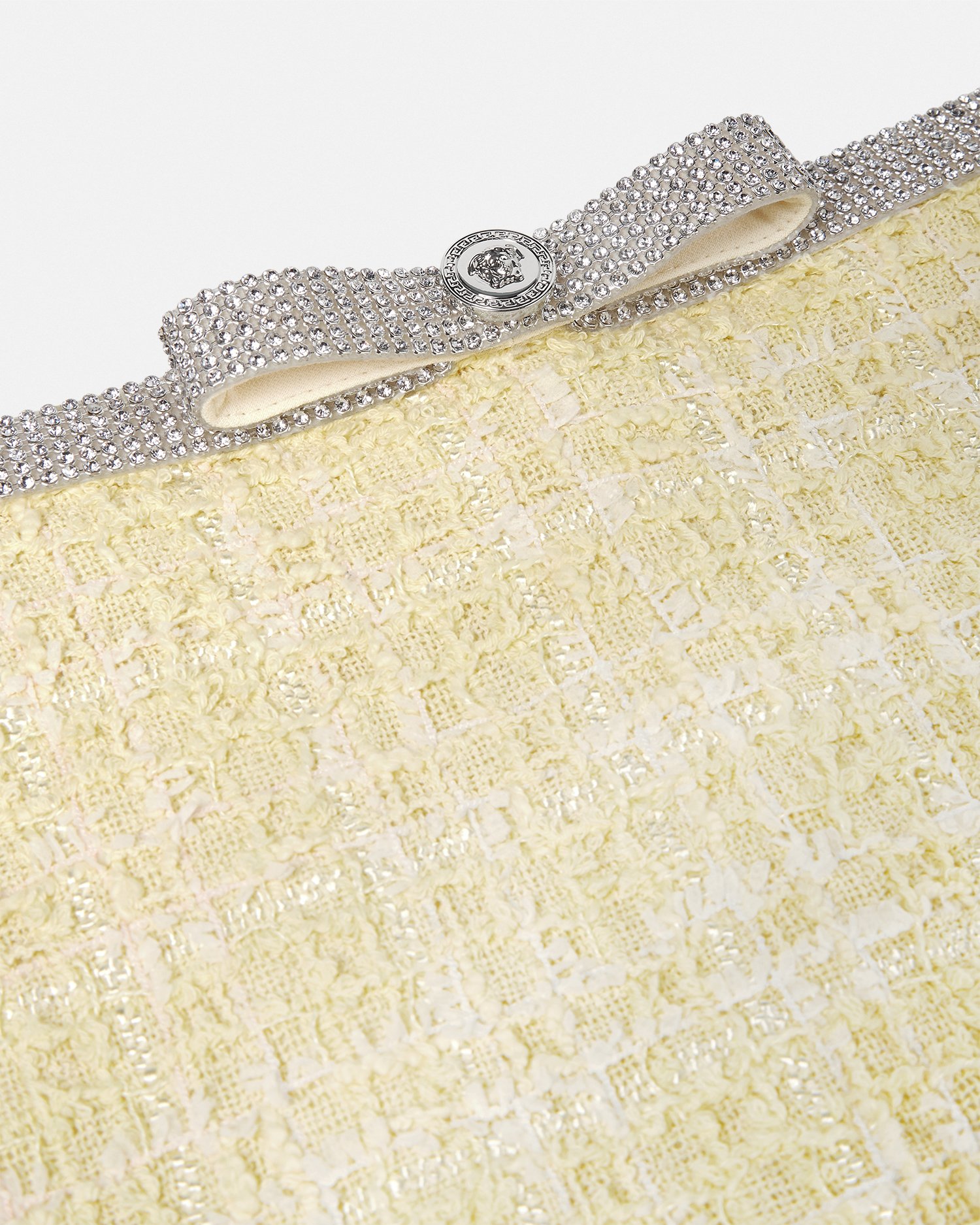Versace Crystal Tweed A-line Mini Skirt