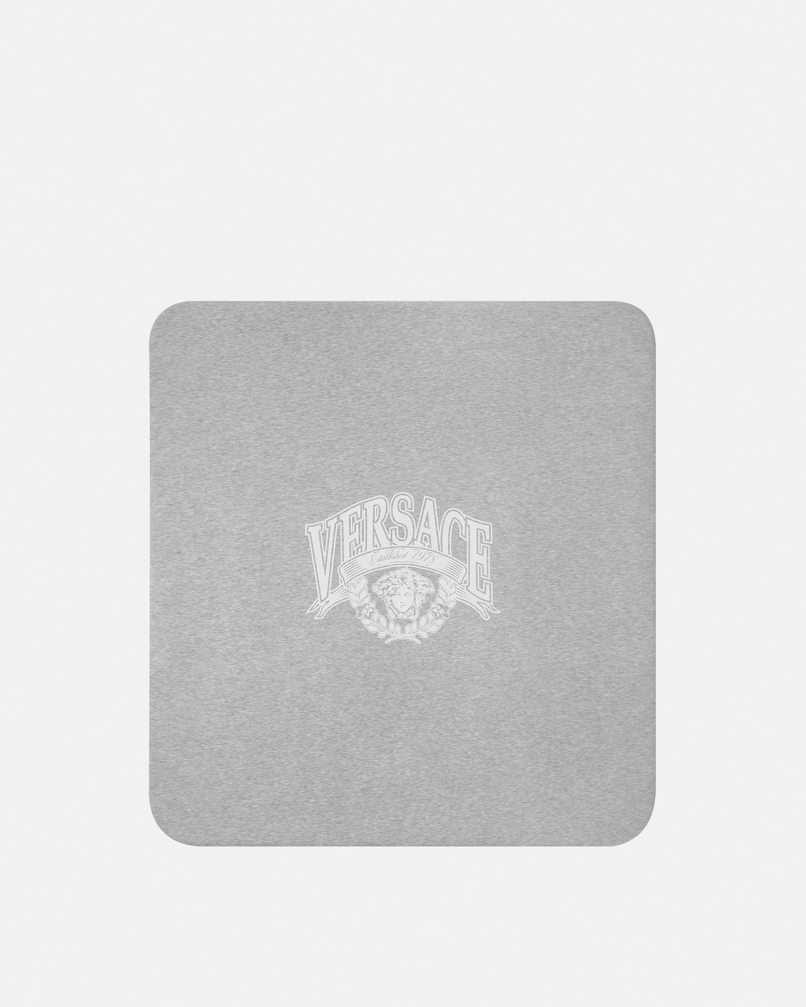 Versace Baby Printed Cotton-jersey Padded Blanket In Gray