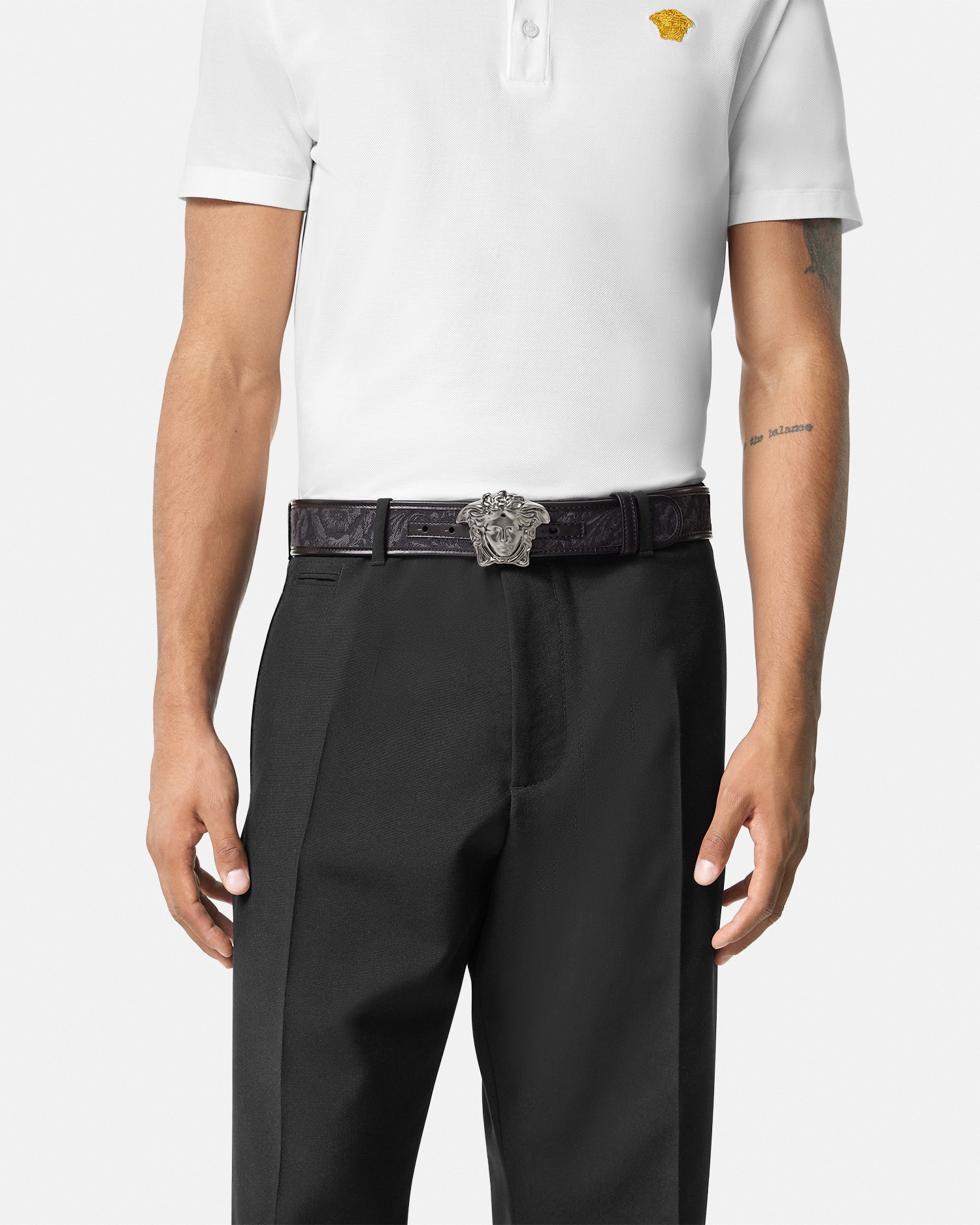 La Medusa Jacquard Canvas Belt 4 cm