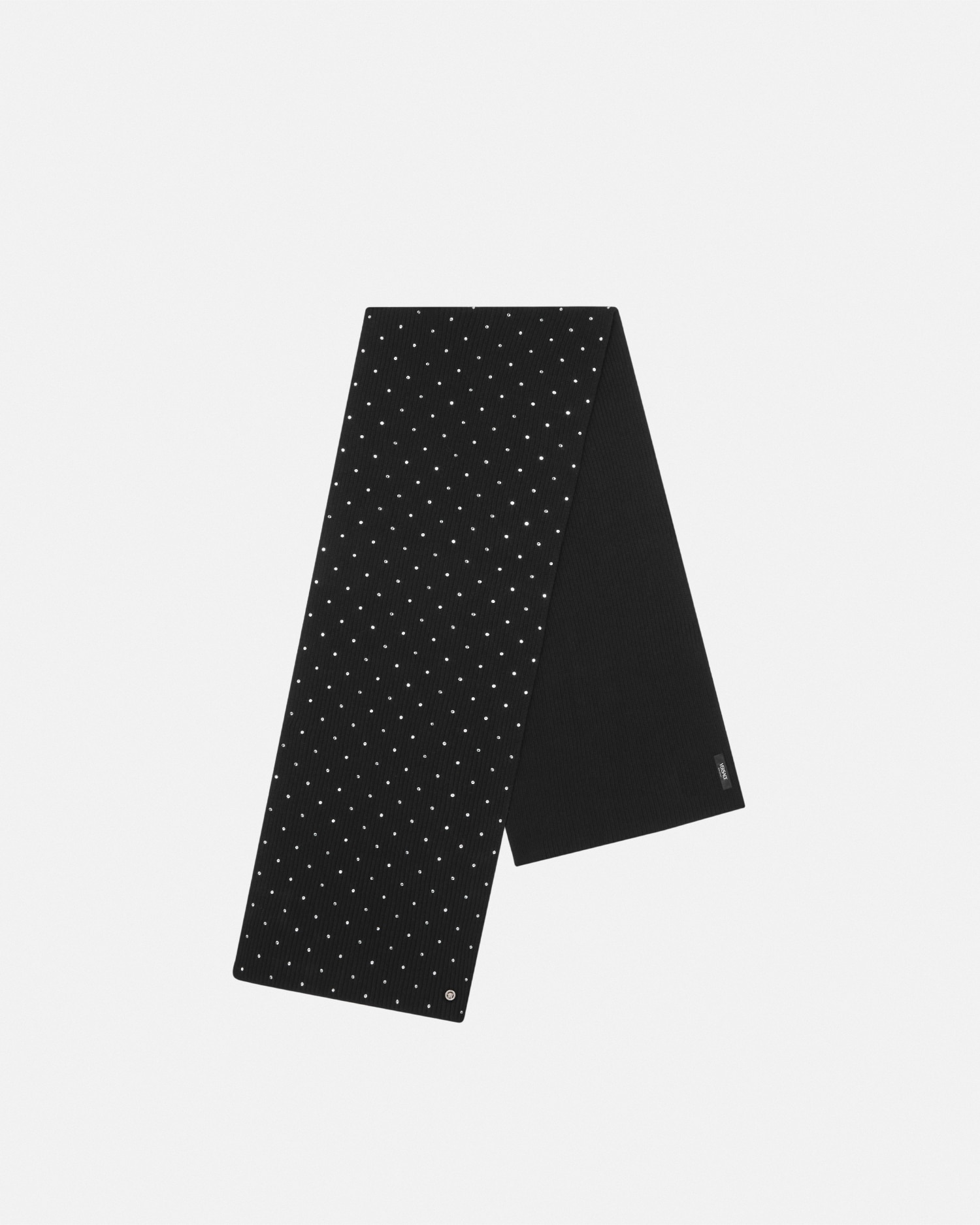 Versace Cielo Stellato Knit Scarf In Black