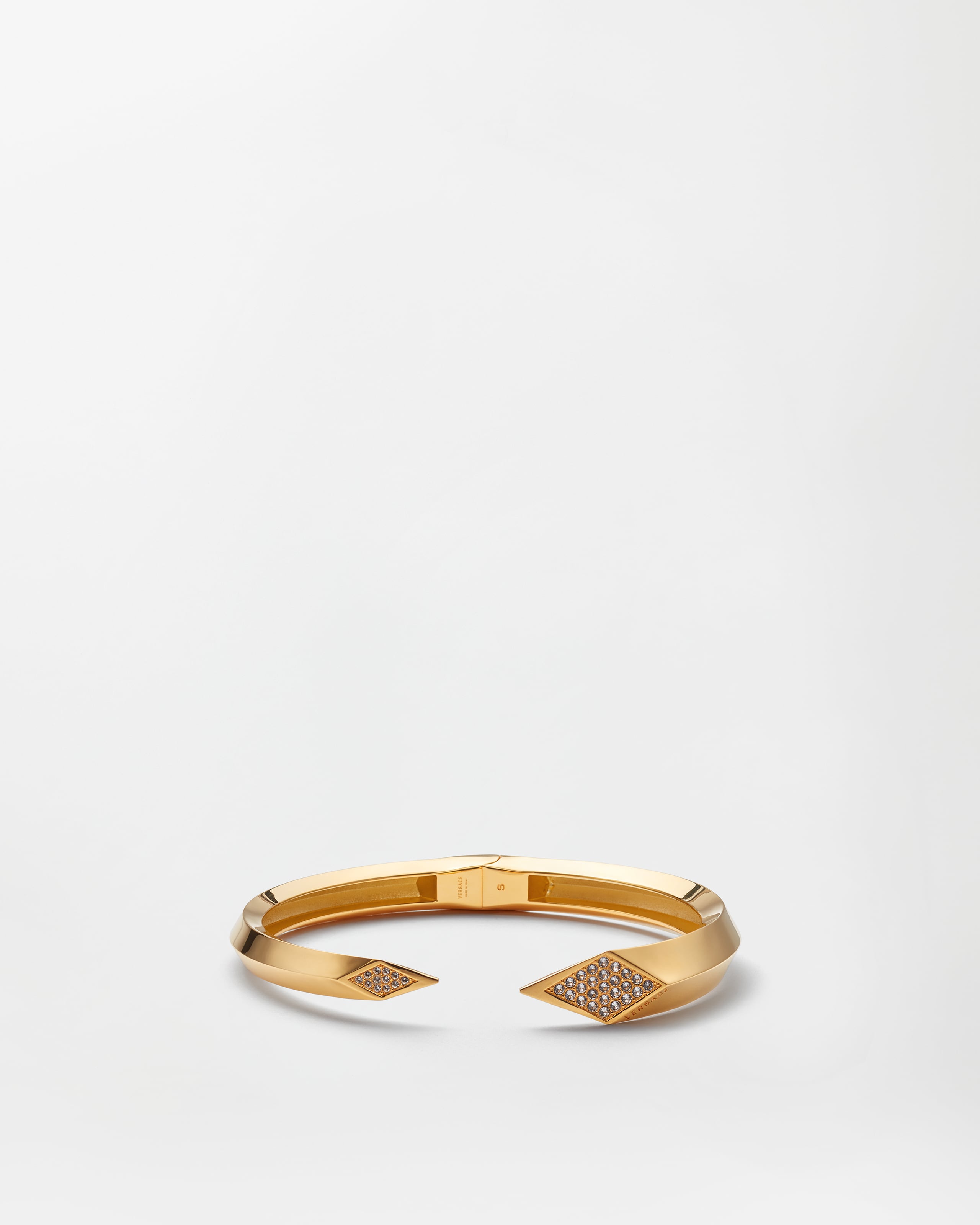 Versace Blade Crystal Choker In Gold