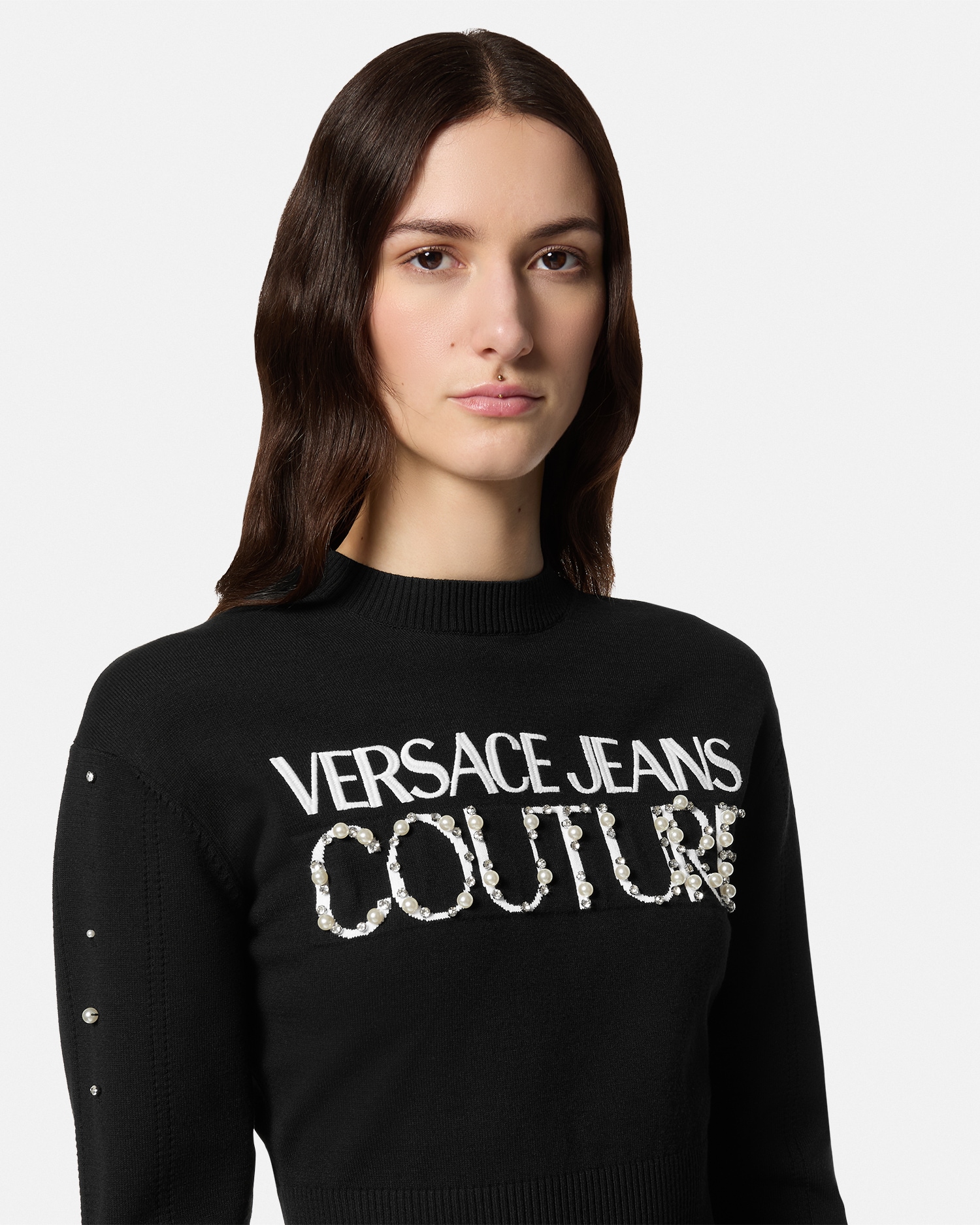 Embellished Logo Sweater