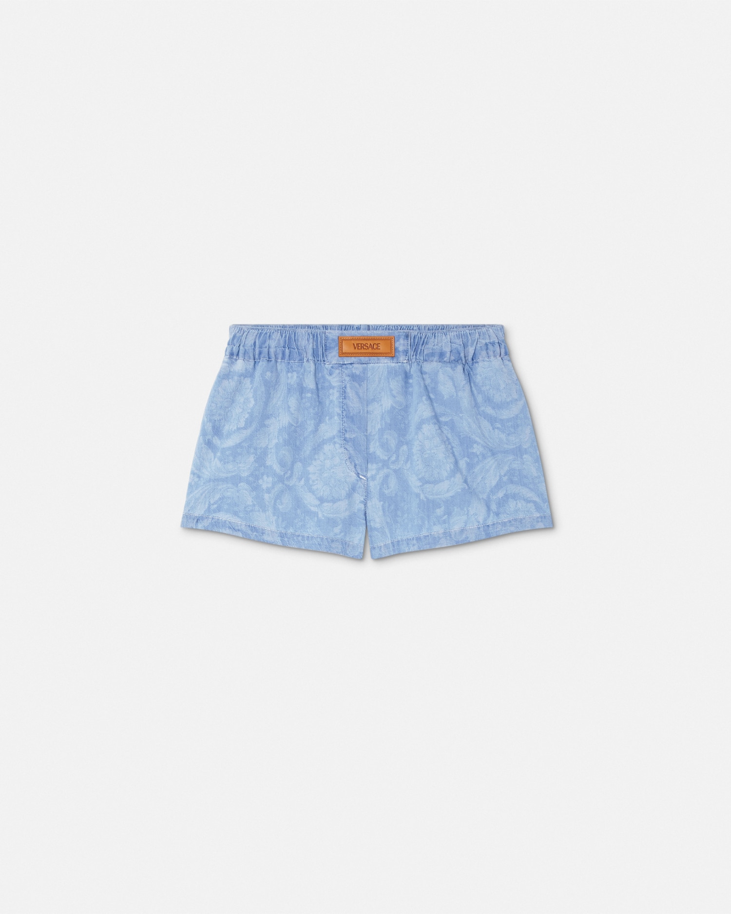 Versace Short Boxer En Chambray Jacquard Barocco