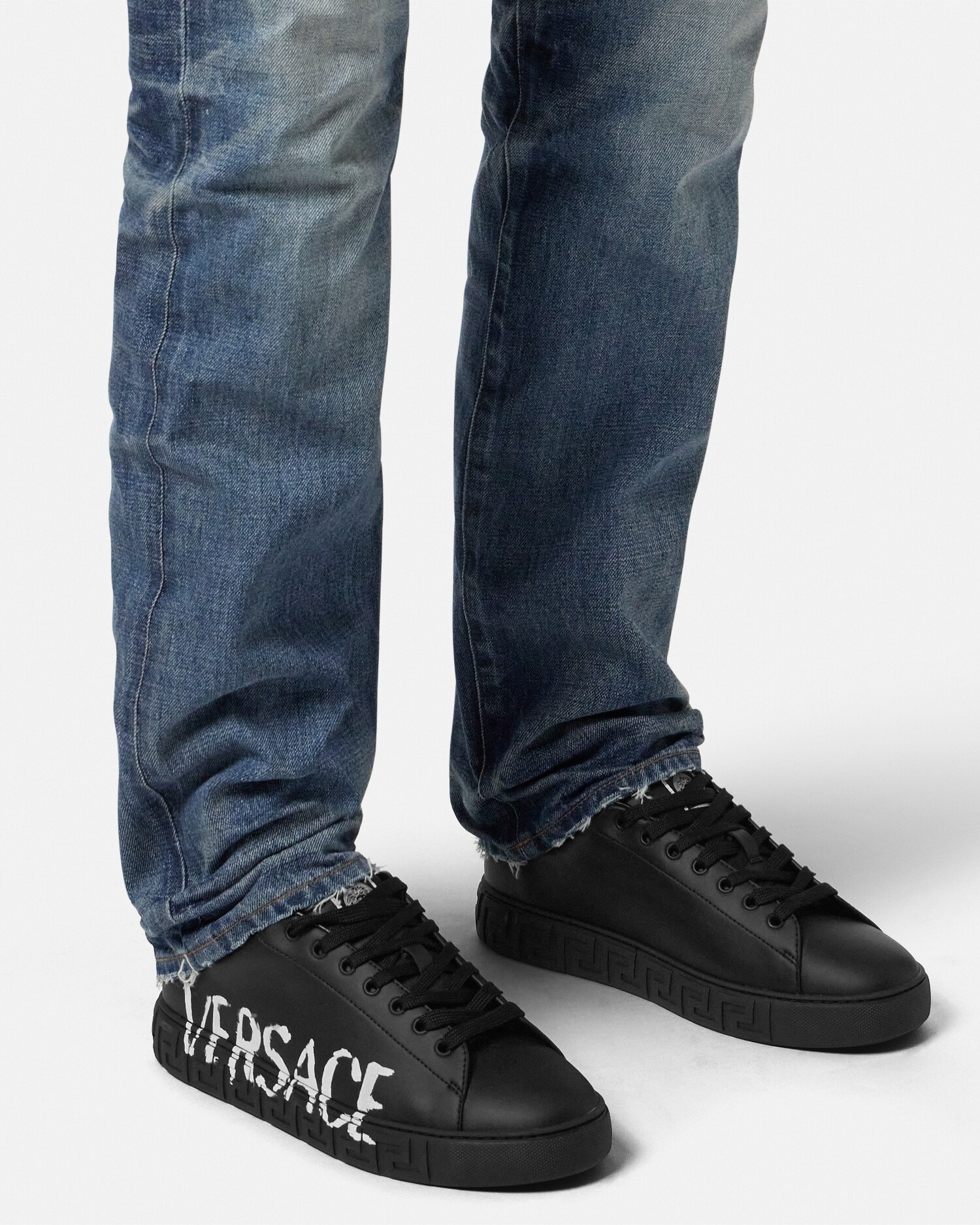 Greca Printed Nylon Sneakers