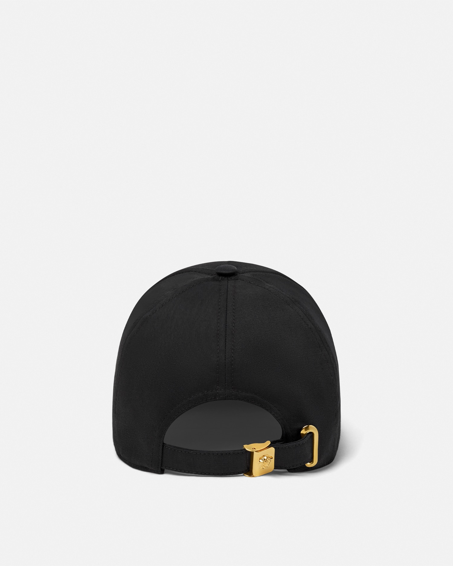 Versace Embroidered Medusa Baseball Cap In Black+gold