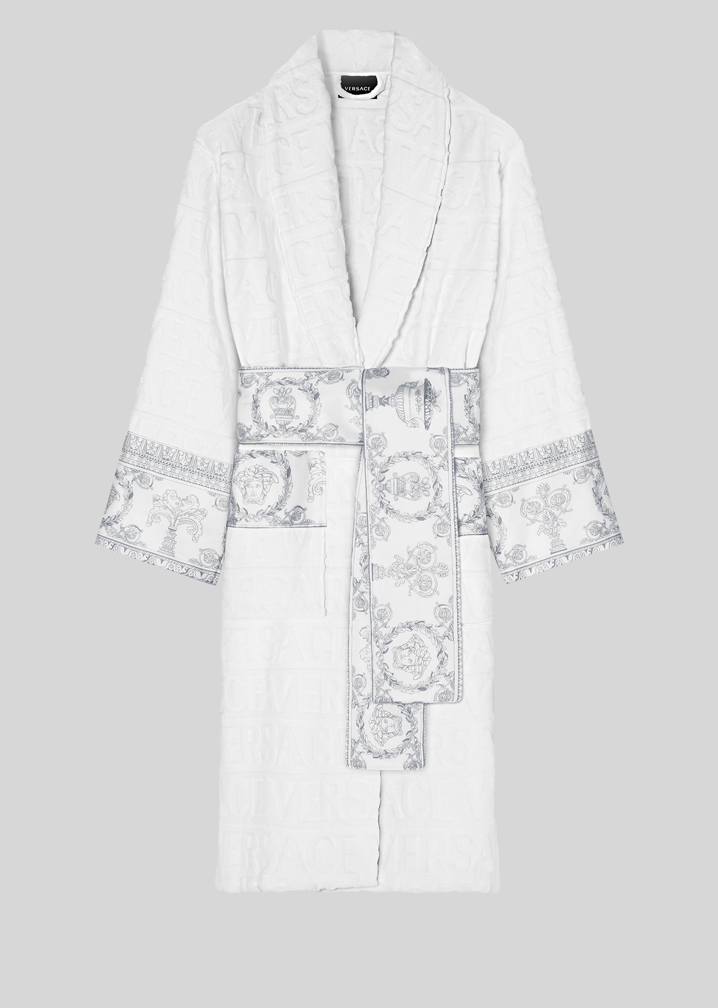 Versace Home I ♡ Baroque Bathrobe White+Silver 1