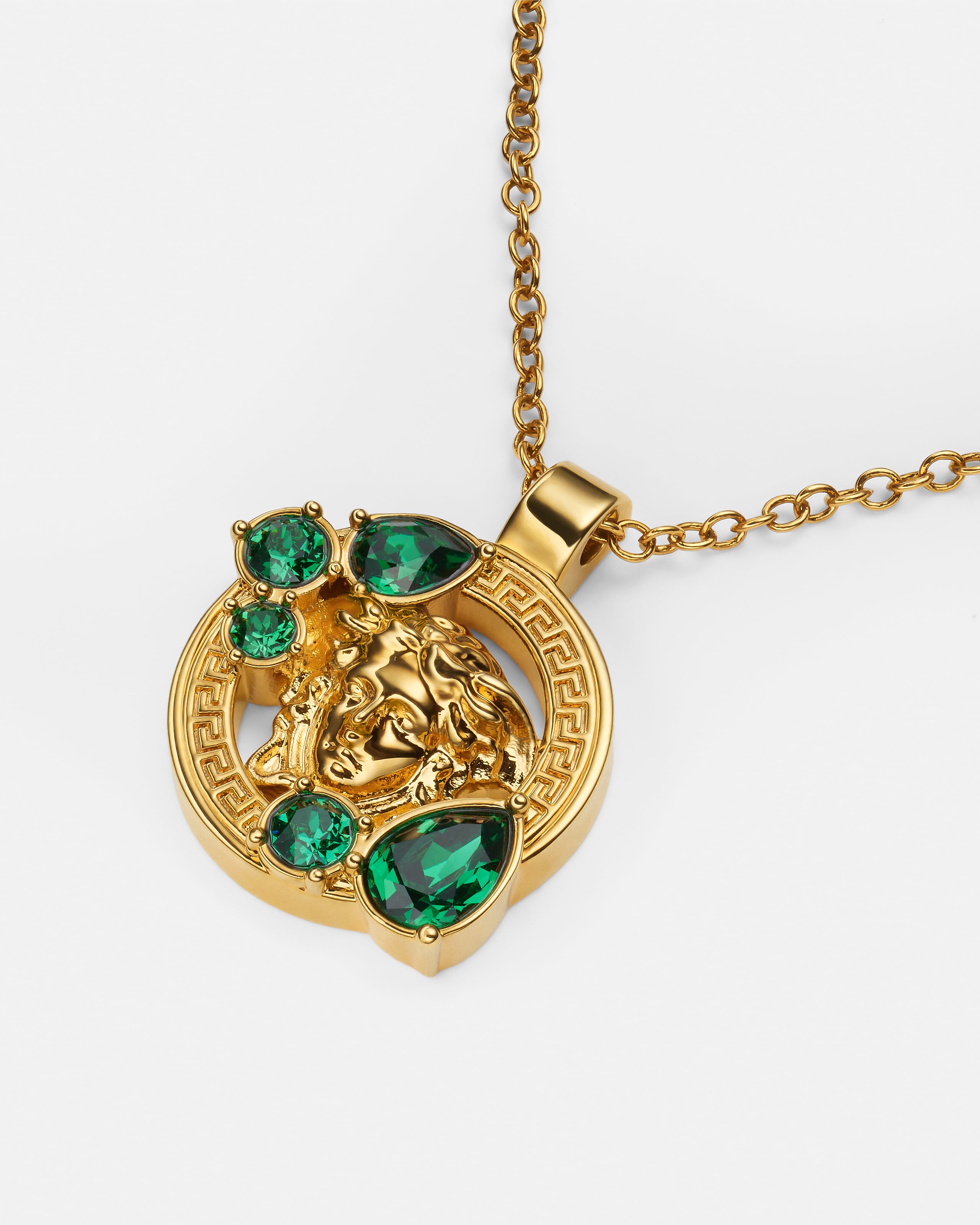 Medusa '95 Crystal Necklace Gold | VERSACE US