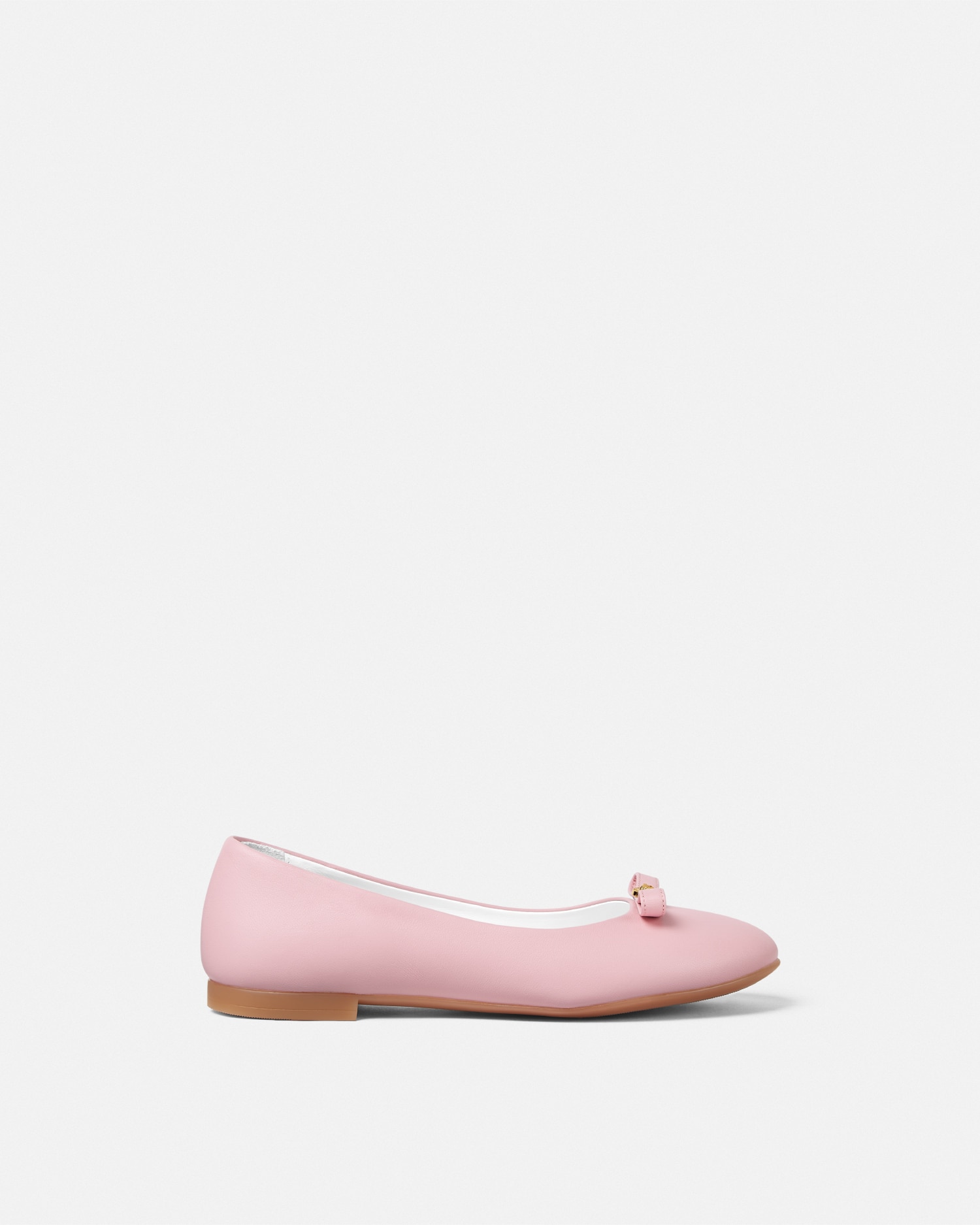 Versace Gianni Ribbon Kids Ballerinas In Pink