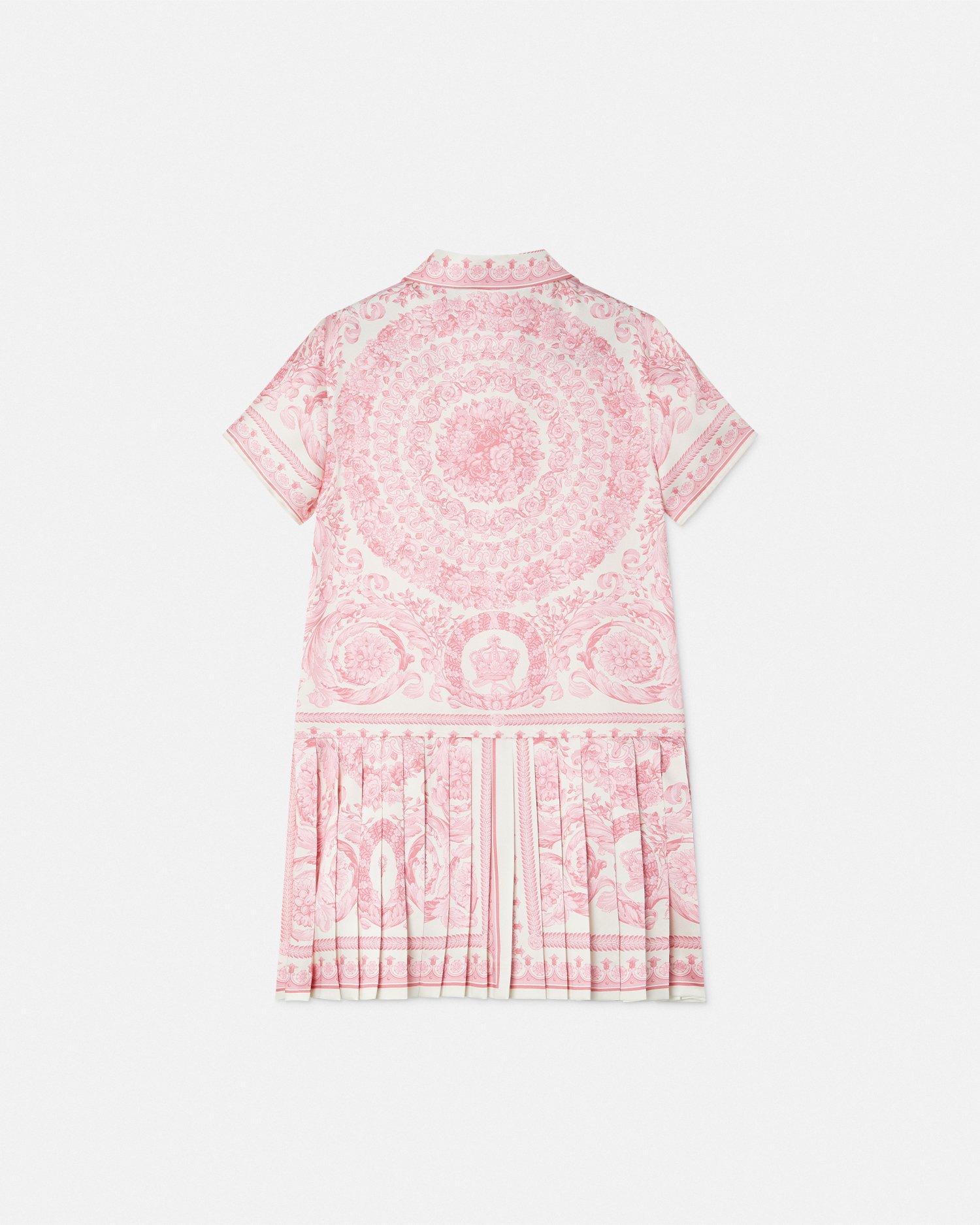 Barocco Foulard Pleated Kids Shirt Dress