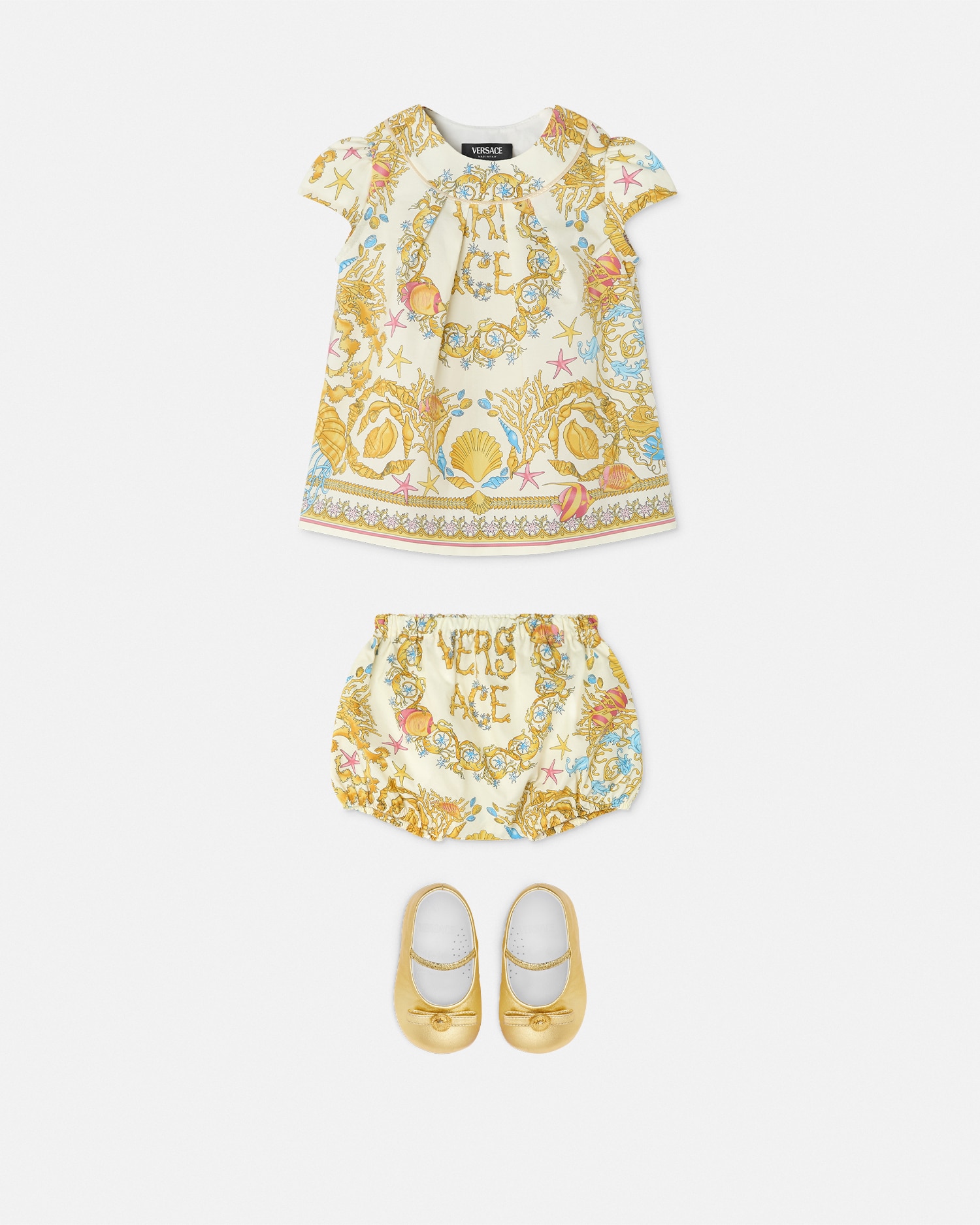 Shop Versace Ensemble Robe Underwater Barocco Baby
