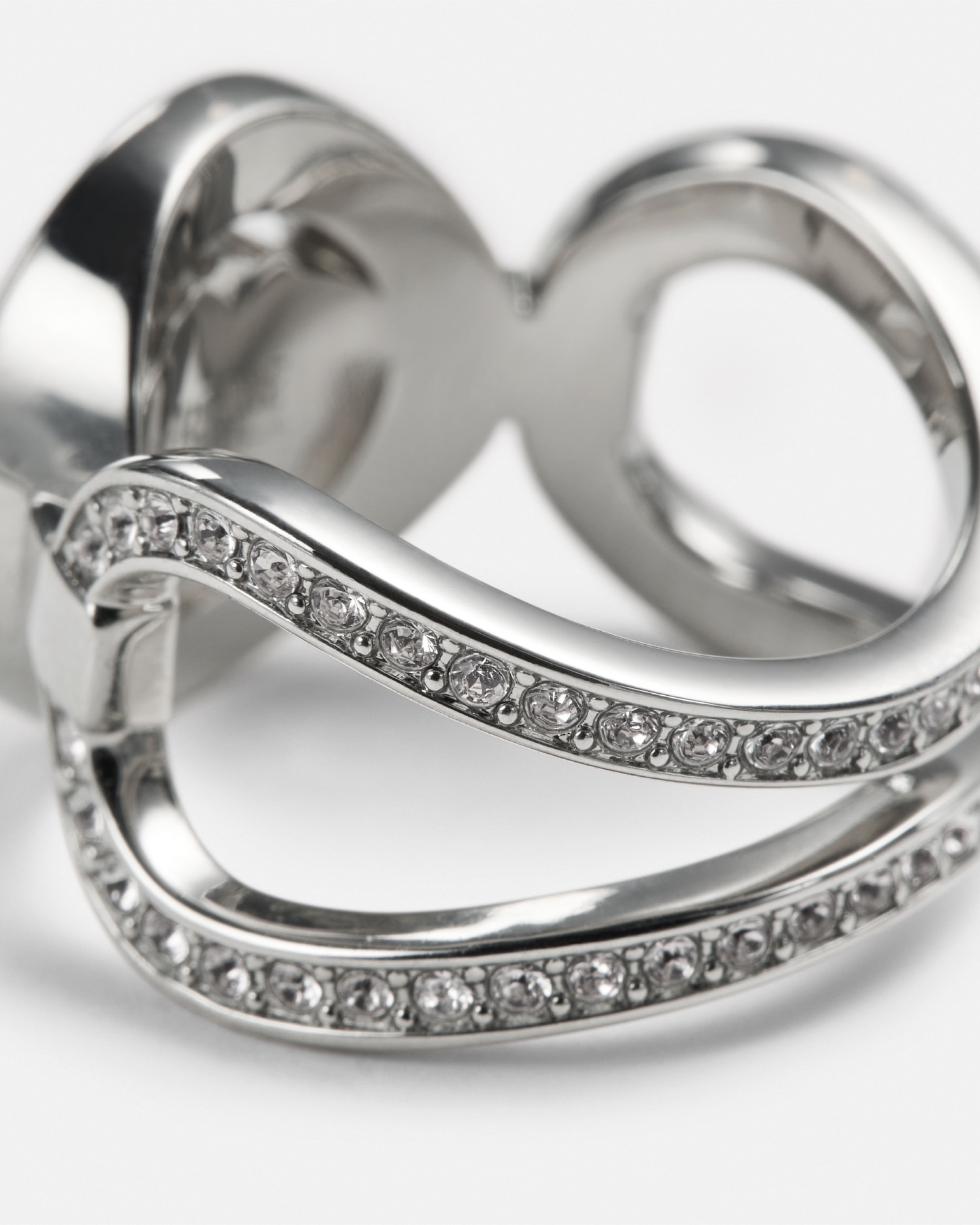 Versace Bague Medusa '95 Avec Cristaux In Silver