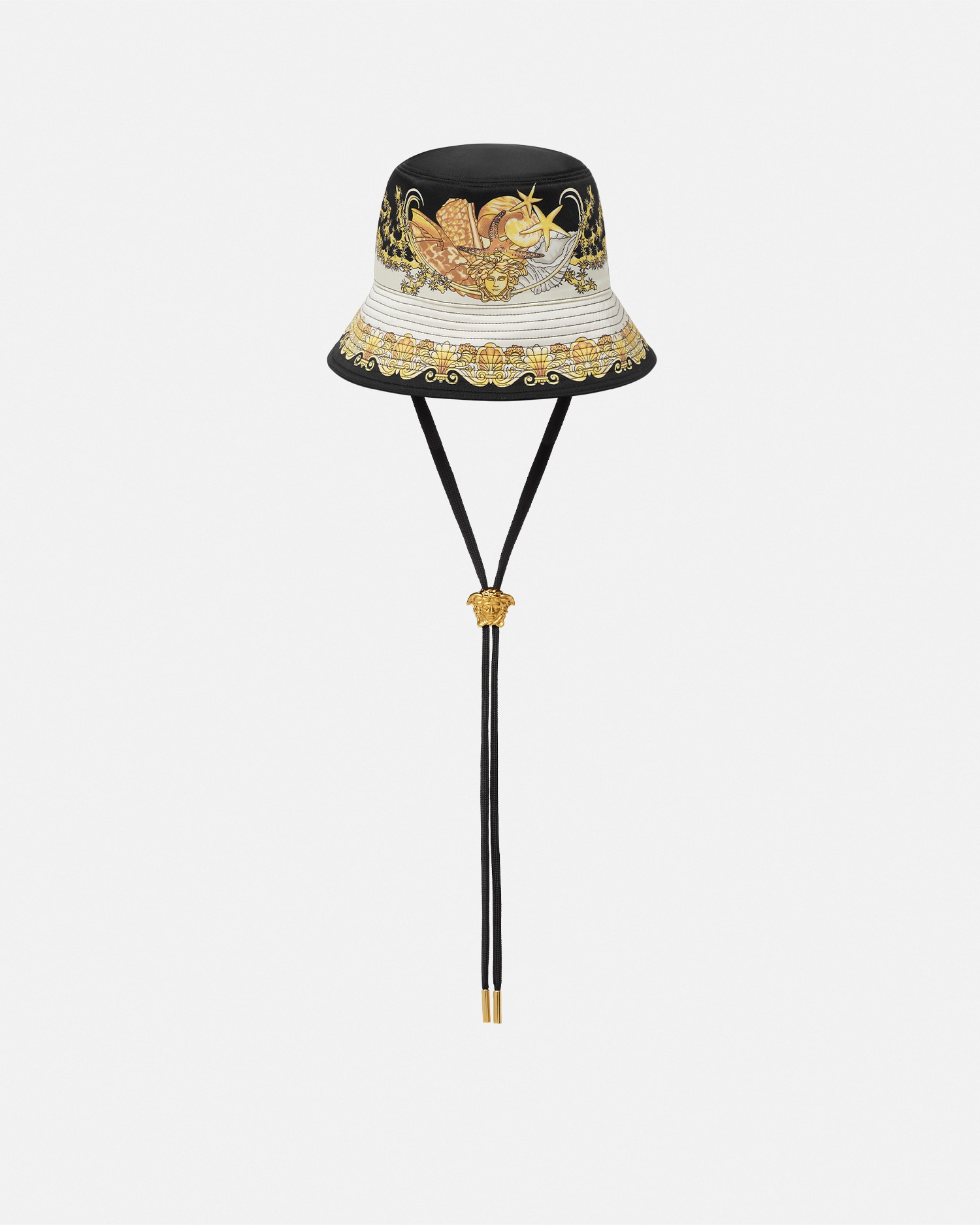 Versace Coral Theatre Bucket Hat In Black