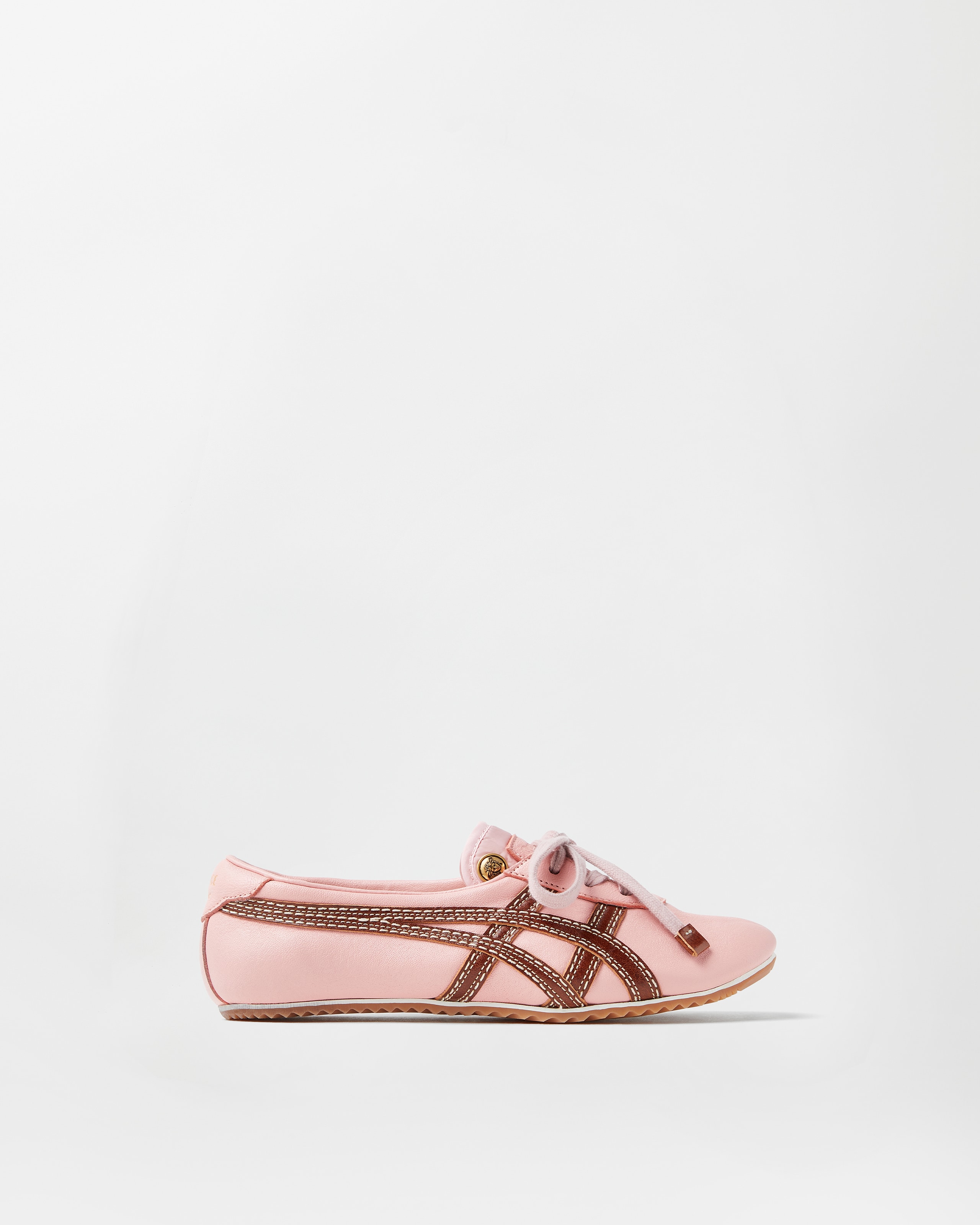 Versace Tai-chi Sakura Baskets En Cuir Nappa In Pink
