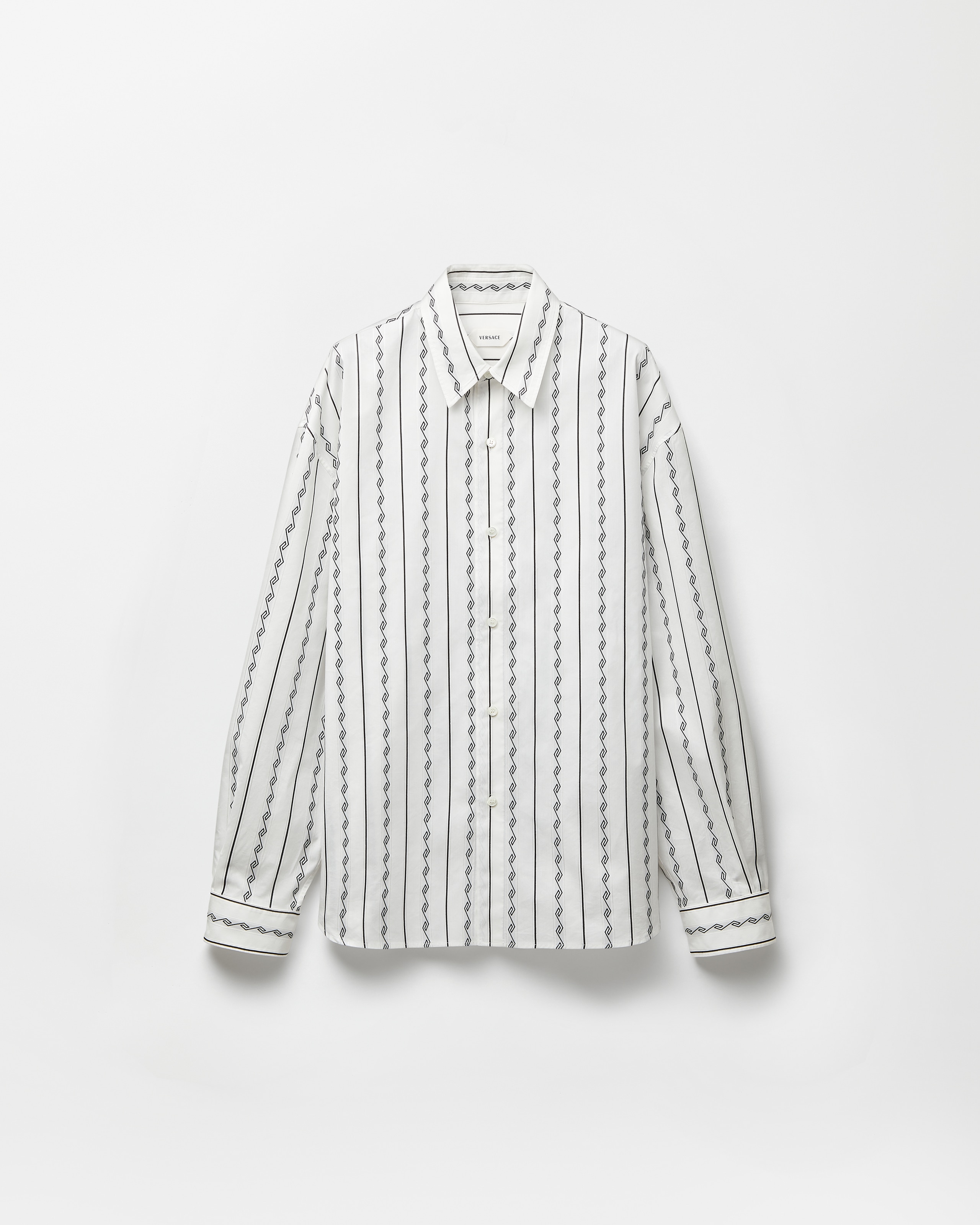 Versace Chemise Ample En Coton Et Soie In White