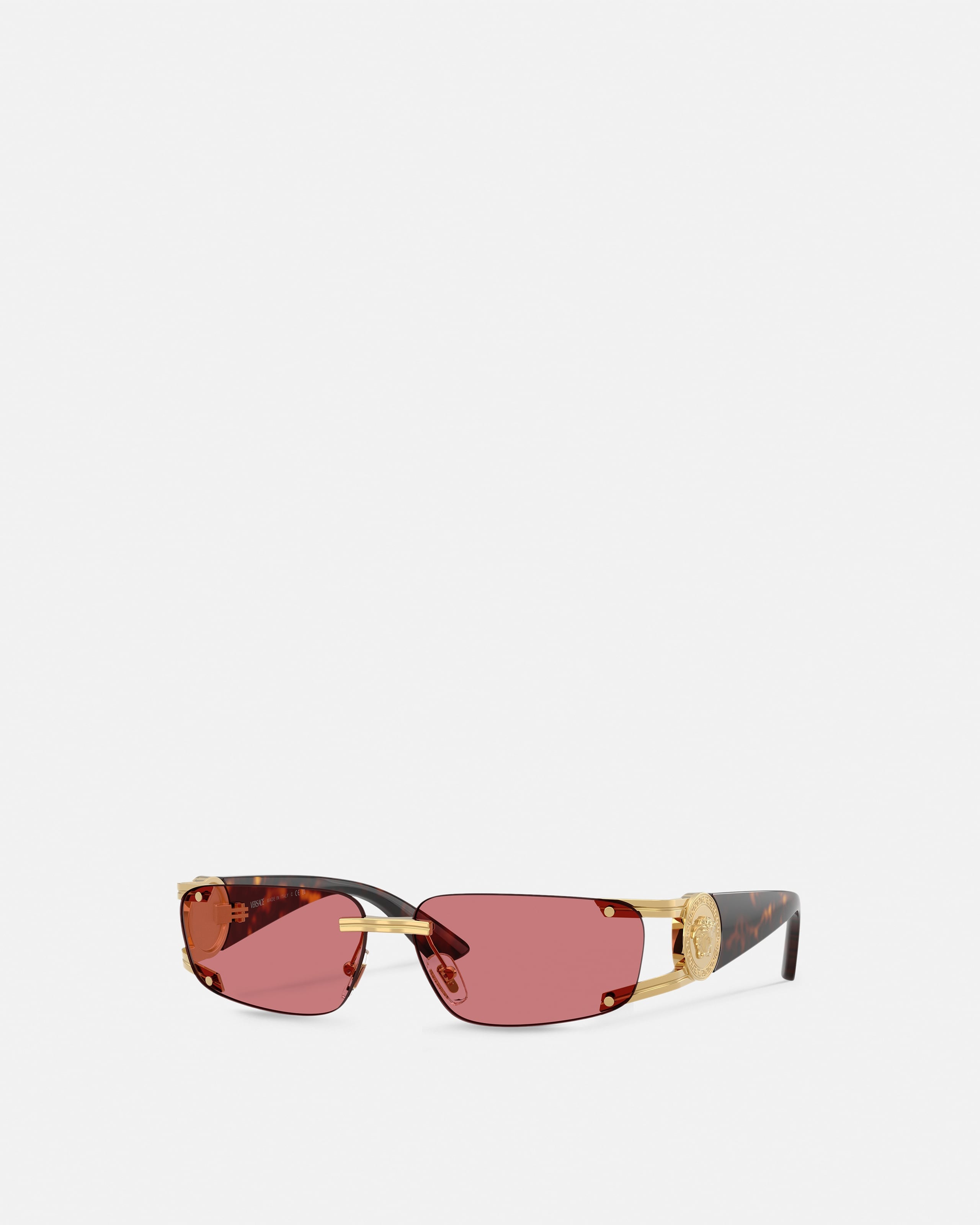 Versace Medusa Honor Lunettes Soleil Rectangulaires In Gold  display picture 3