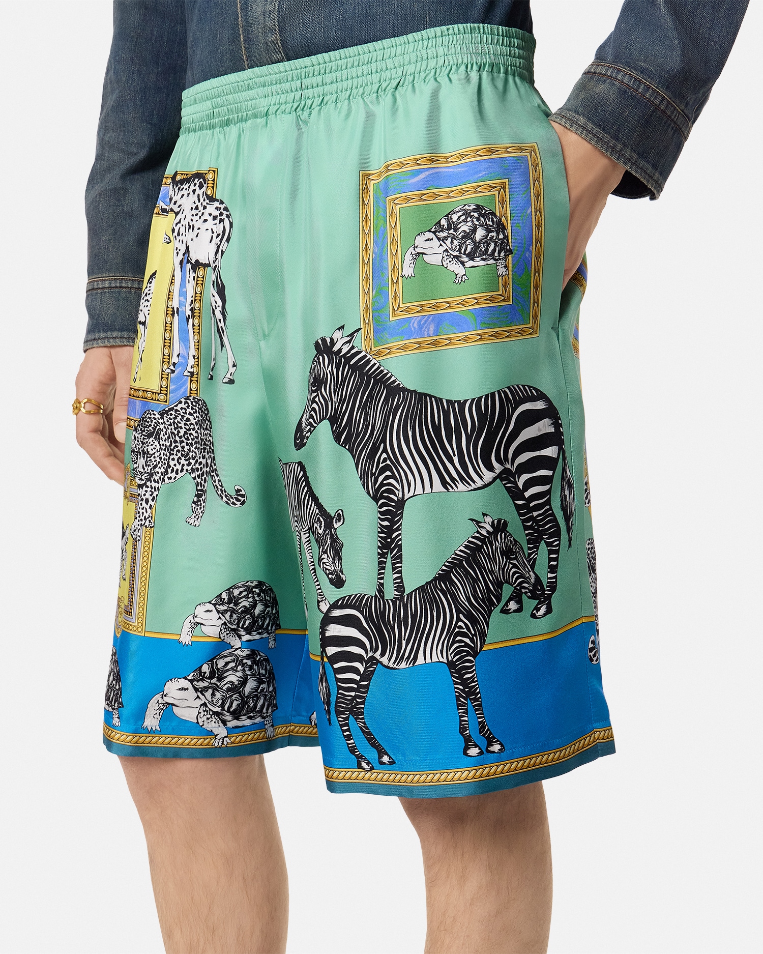 Versace Safari Silk Shorts