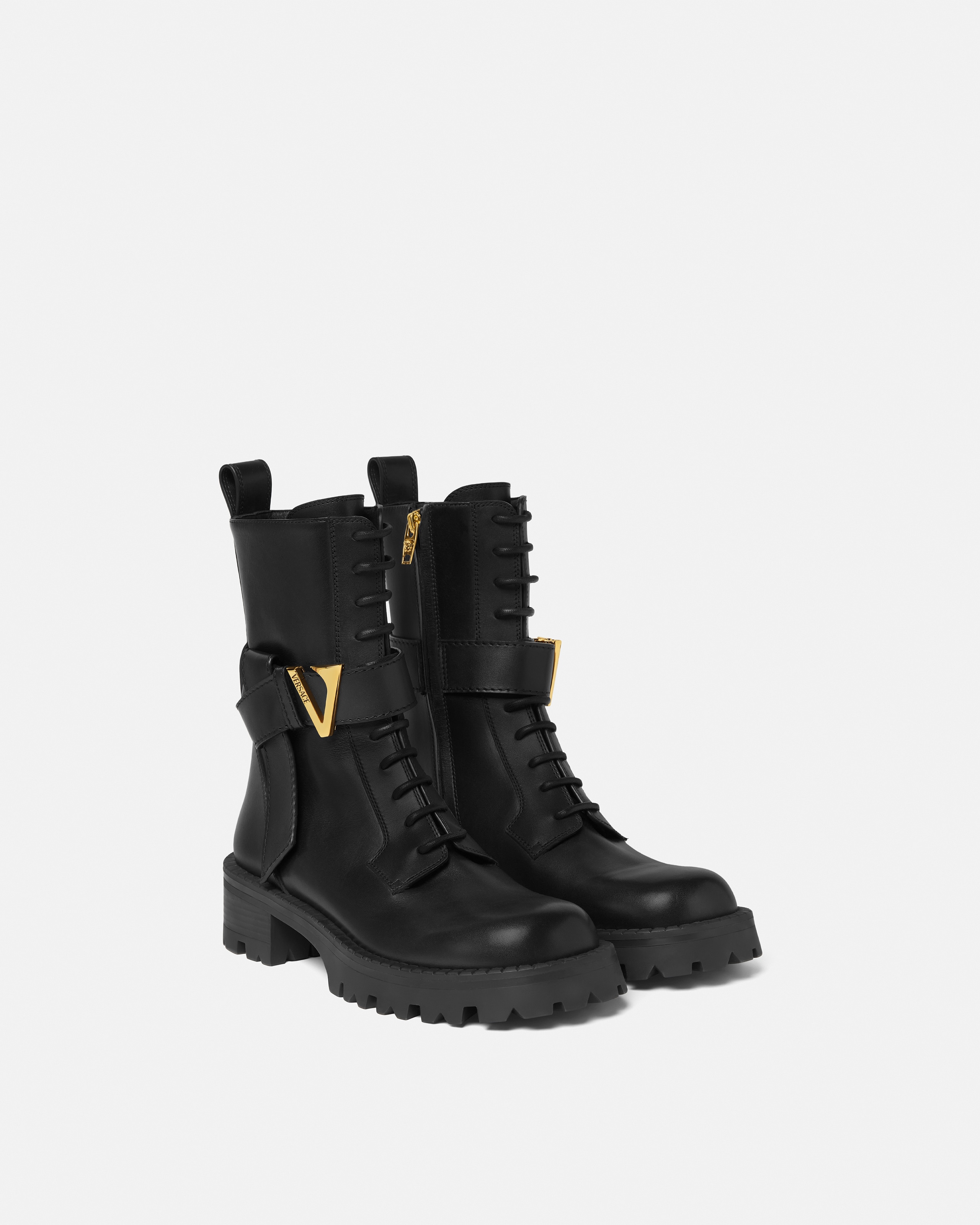 V Leather Boots 45 mm