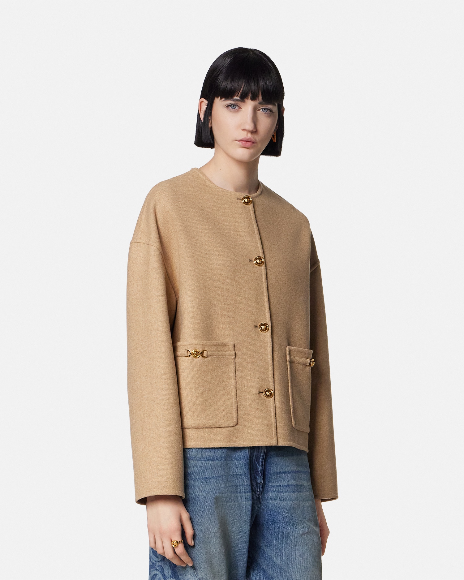 Felted-Wool Caban Jacket