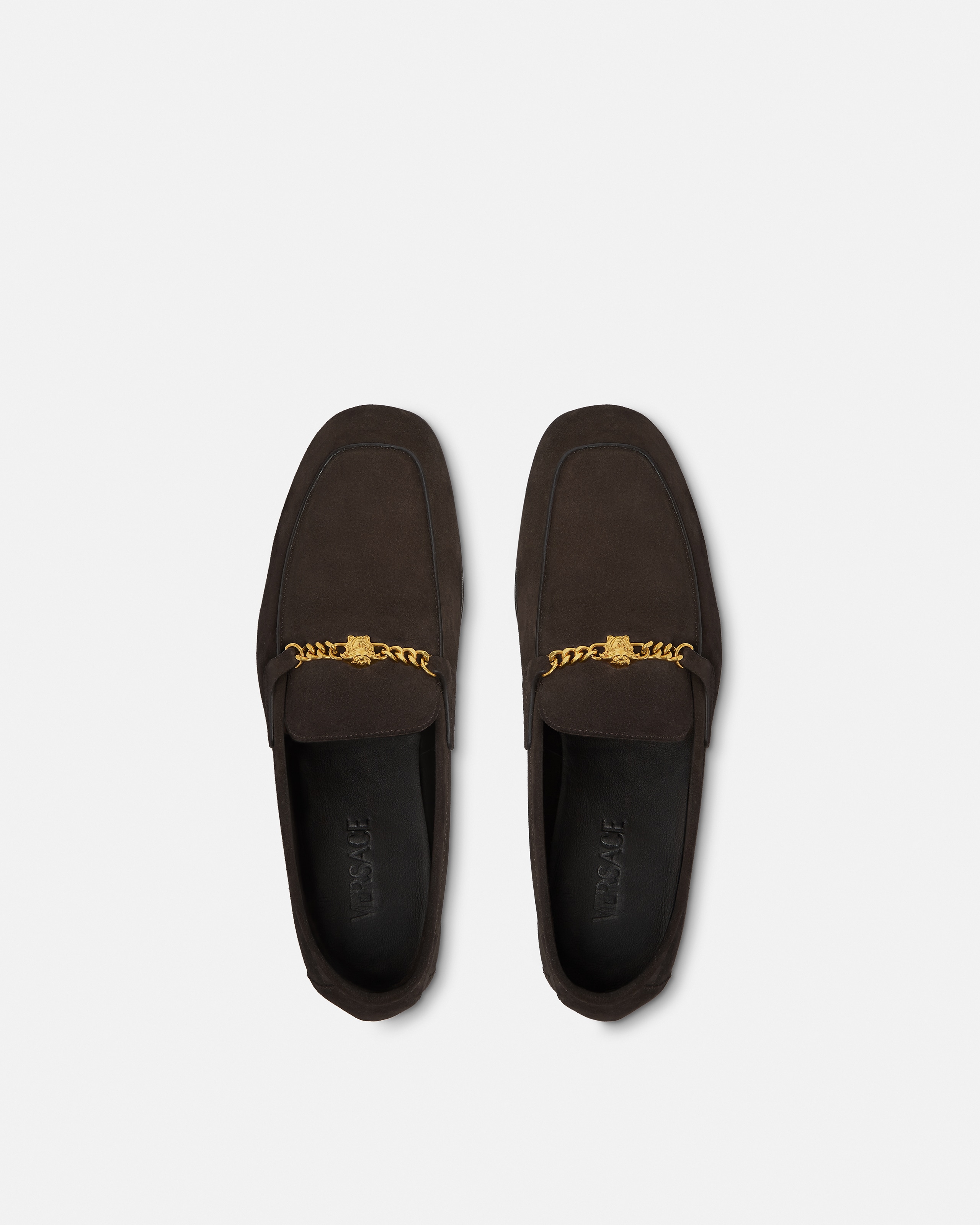 VERSACE ヴェルサーチ ローファー スエード ブラウン 26 Medusa Suede 