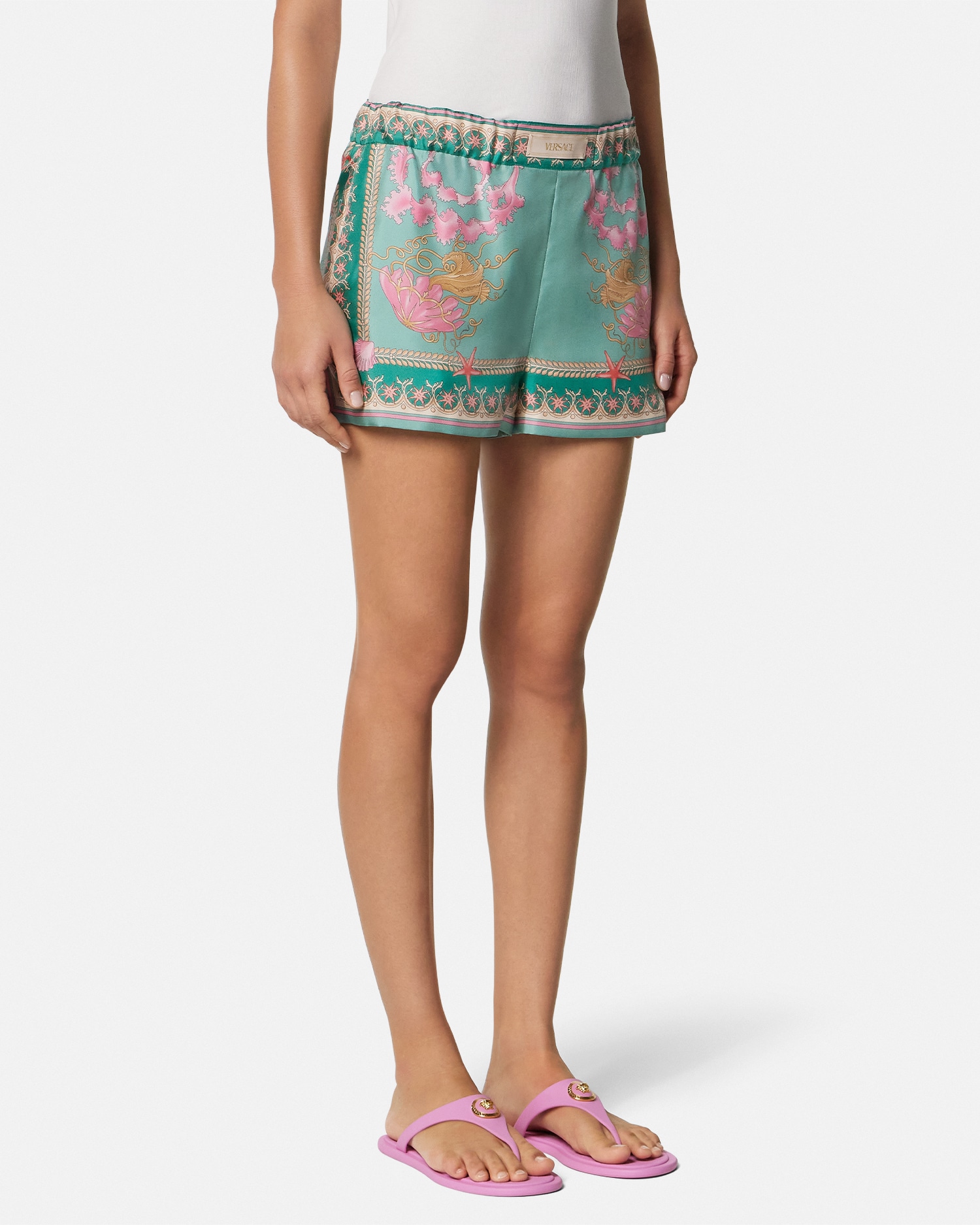 Underwater Barocco Silk Shorts