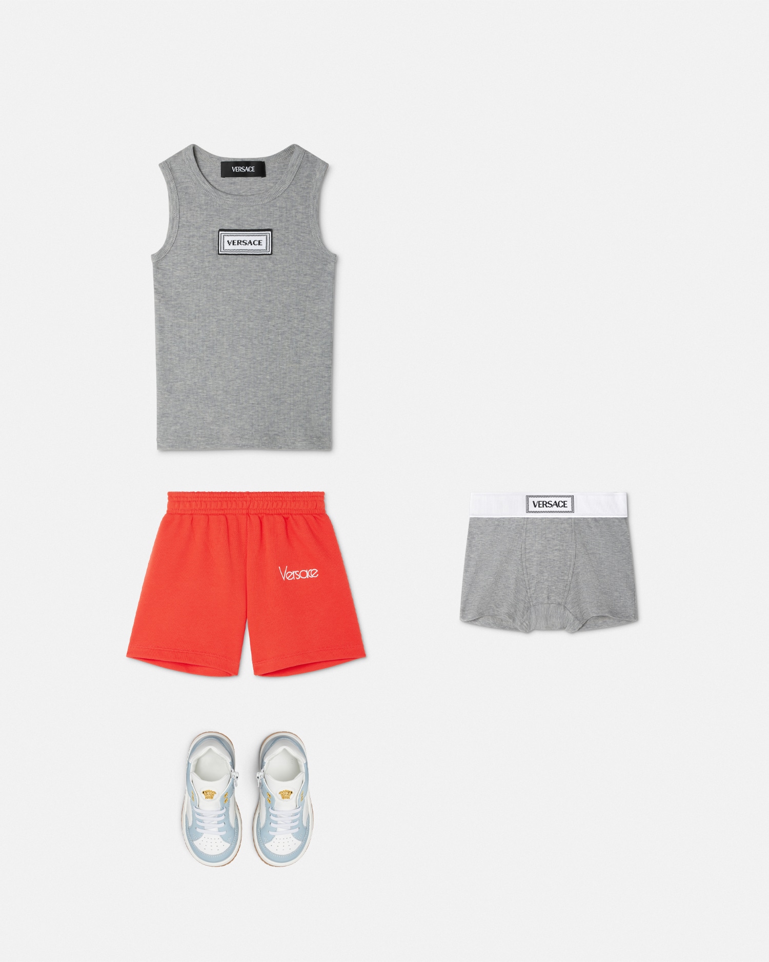 Versace Logo Ribbed Kids Underwear Set