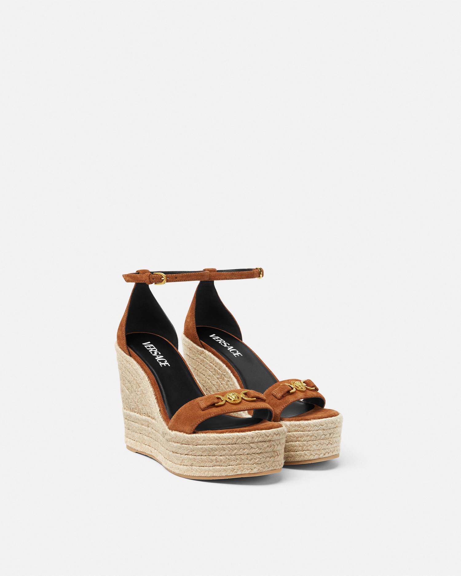 Versace Medusa '95 Sandales Compensées En Daim 120 Mm