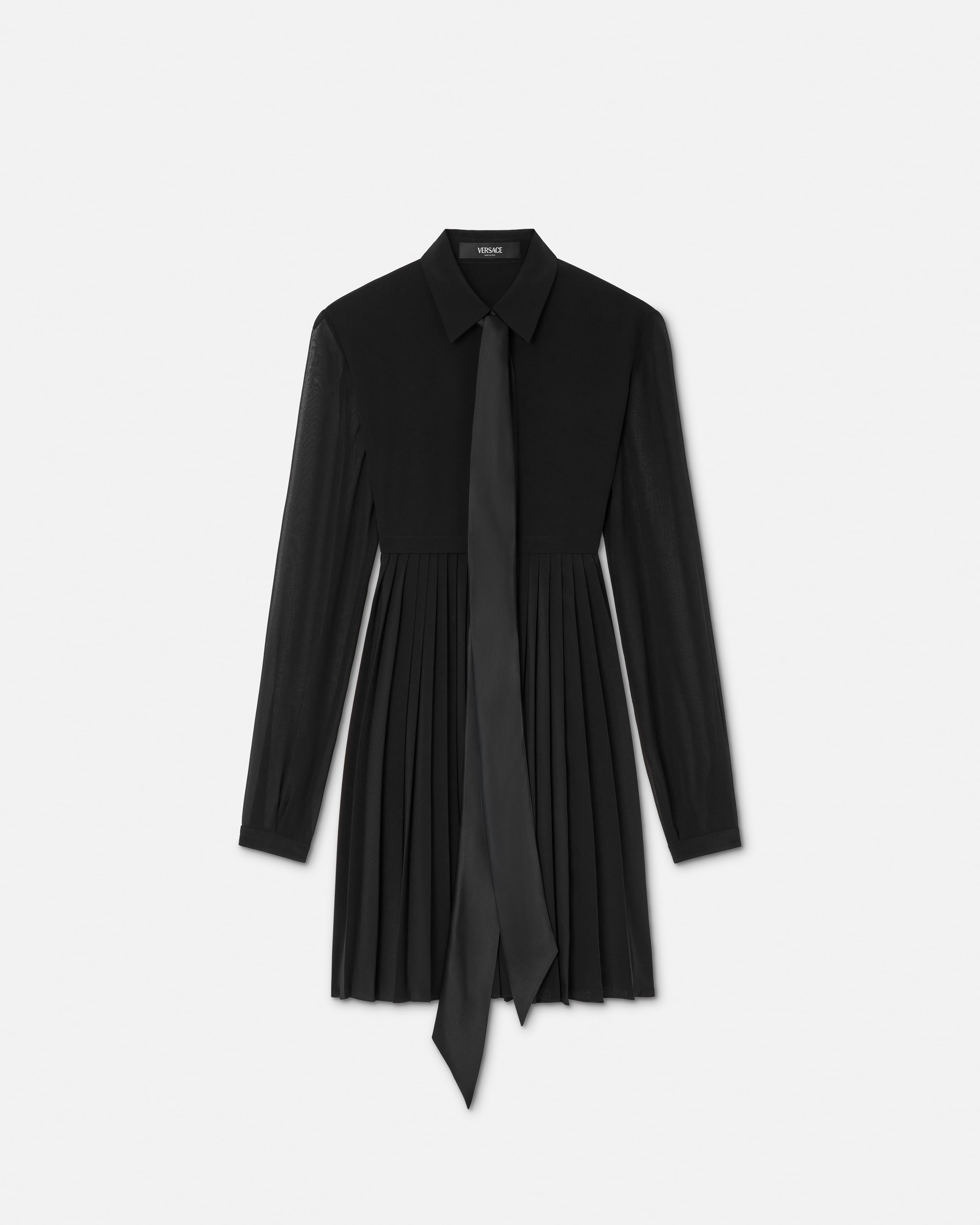 Crêpe de Chine Lavallière Mini Dress