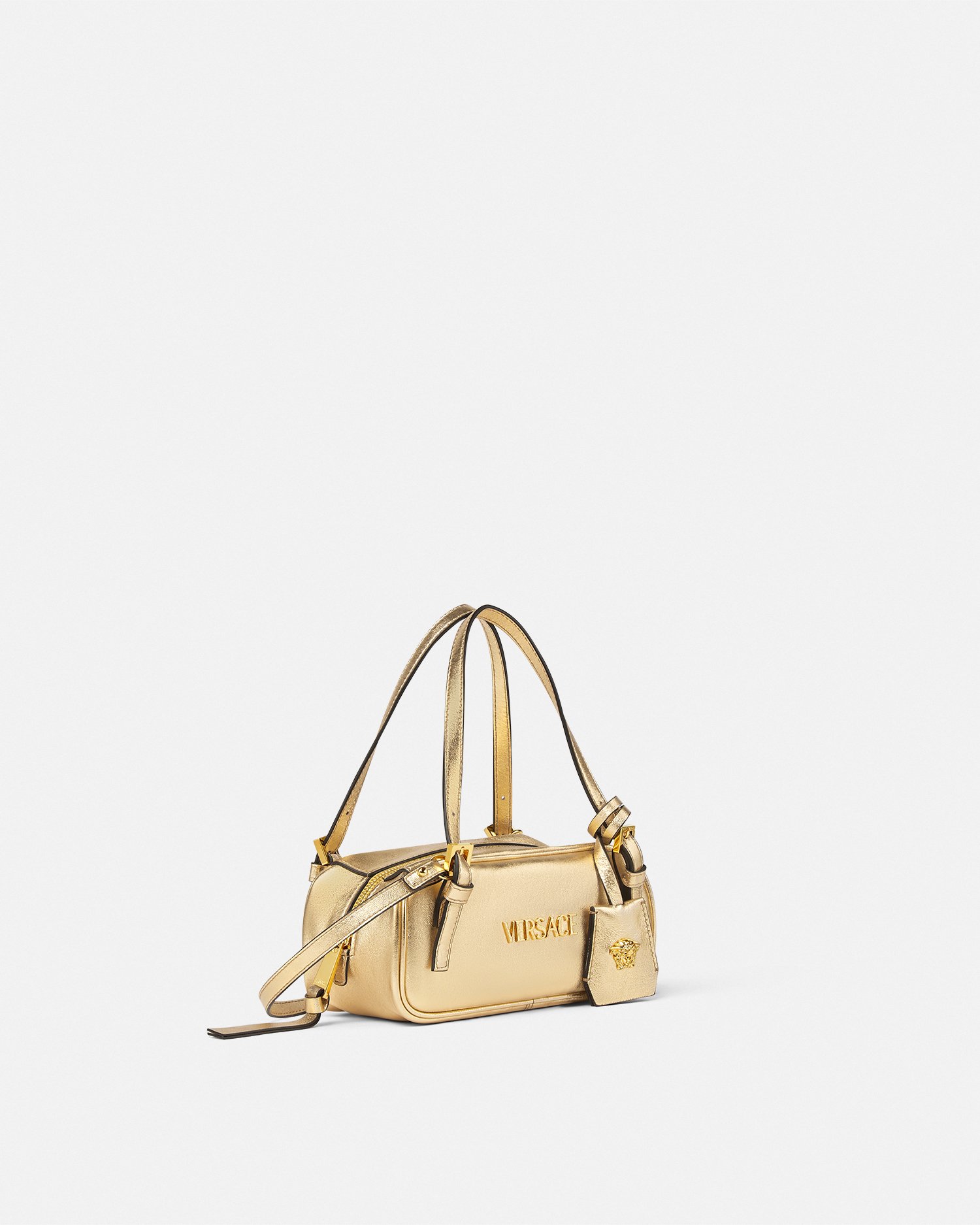 Versace Tag Bowling Metallic Mini Bag