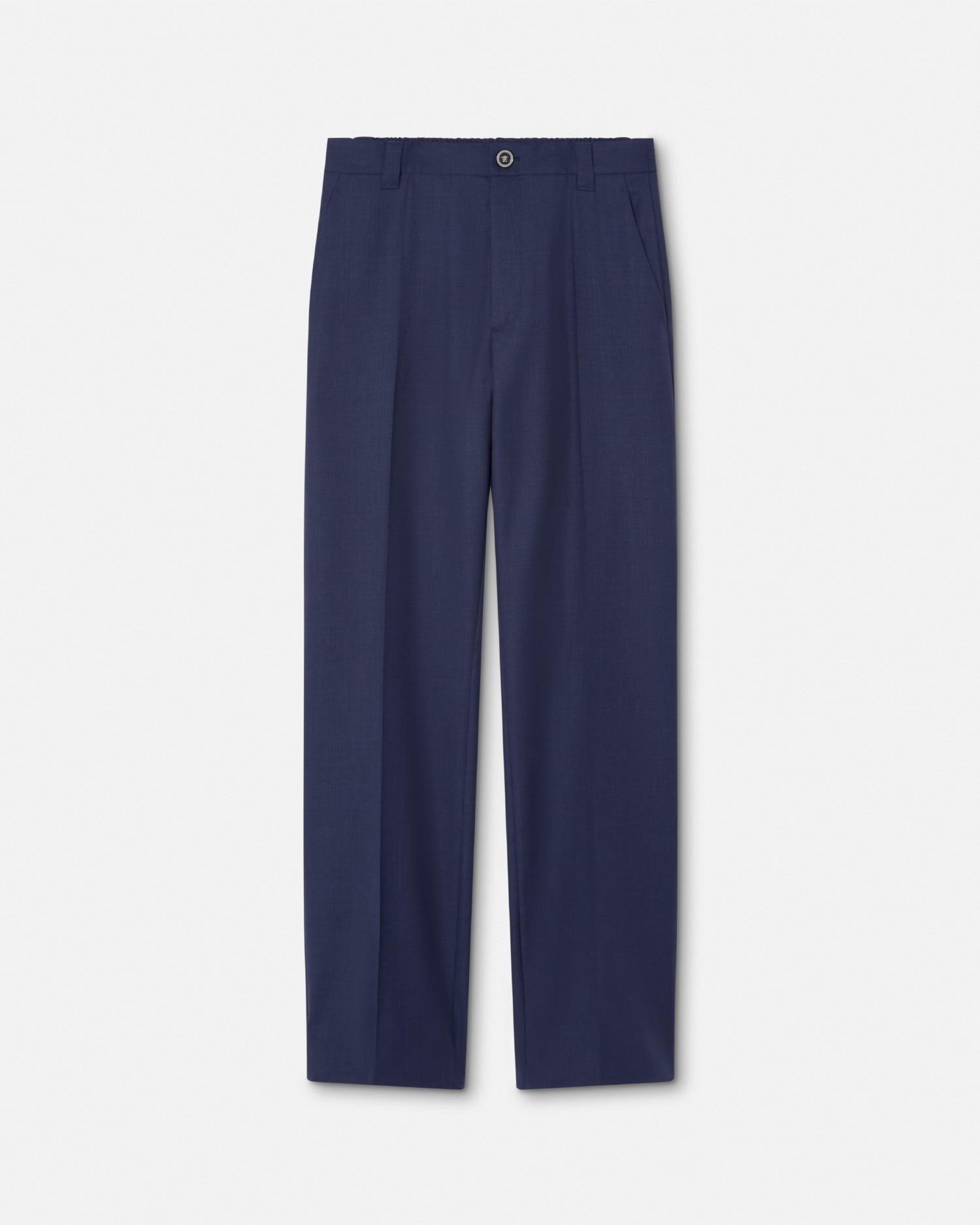 Wool Pants Blue | VERSACE US
