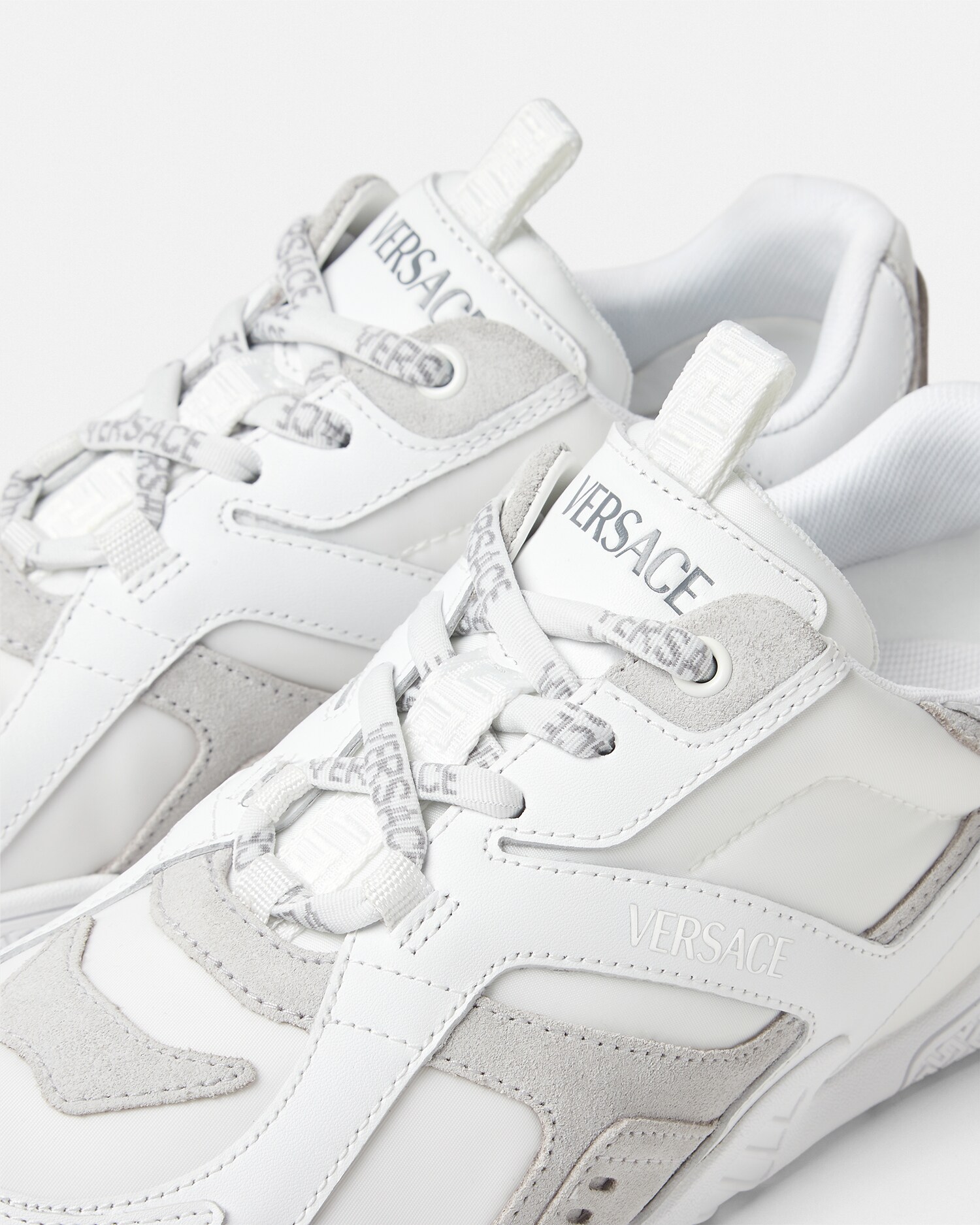 Galaxia Leather Sneakers White | VERSACE US