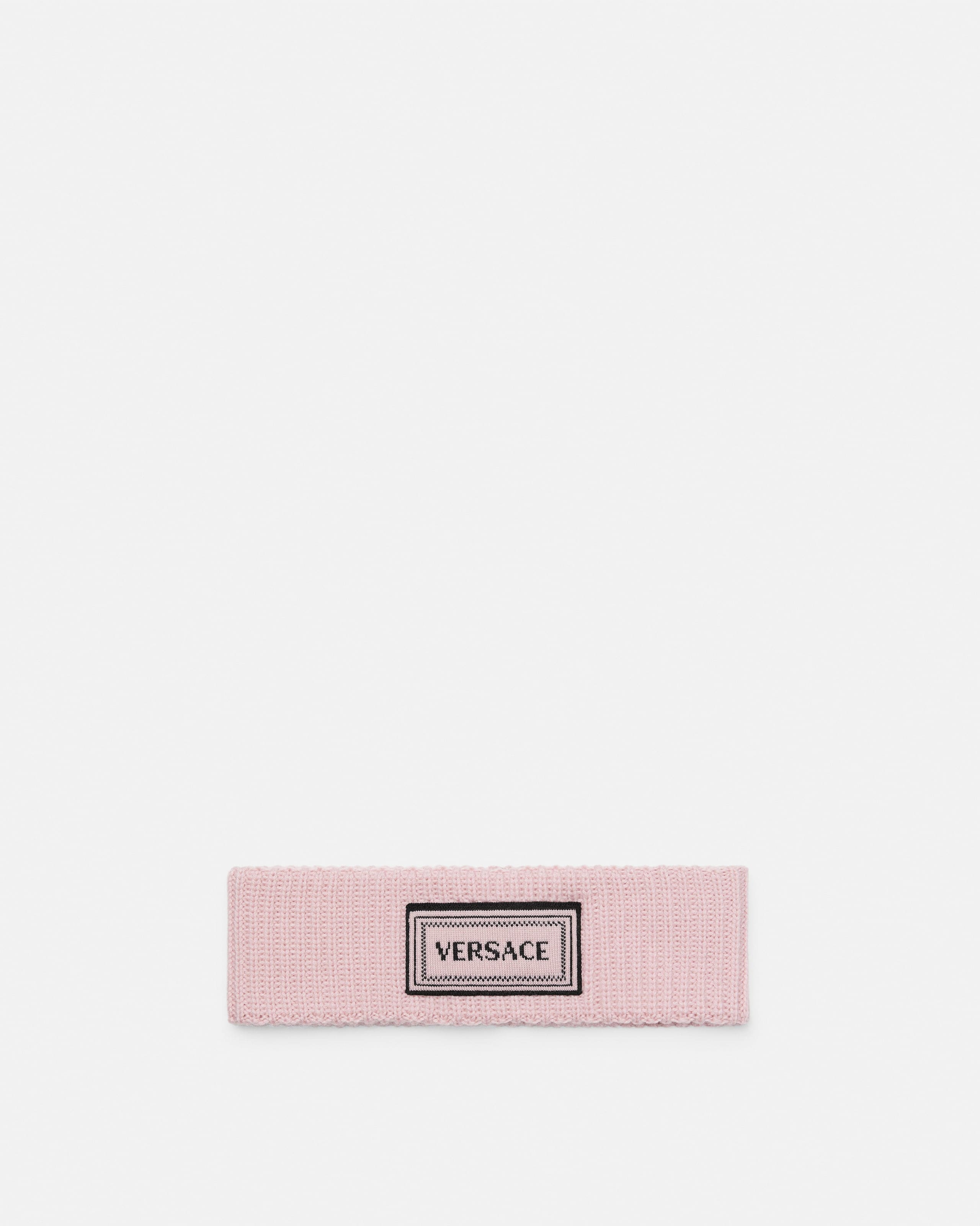 Versace Wool Knit Band In Pink