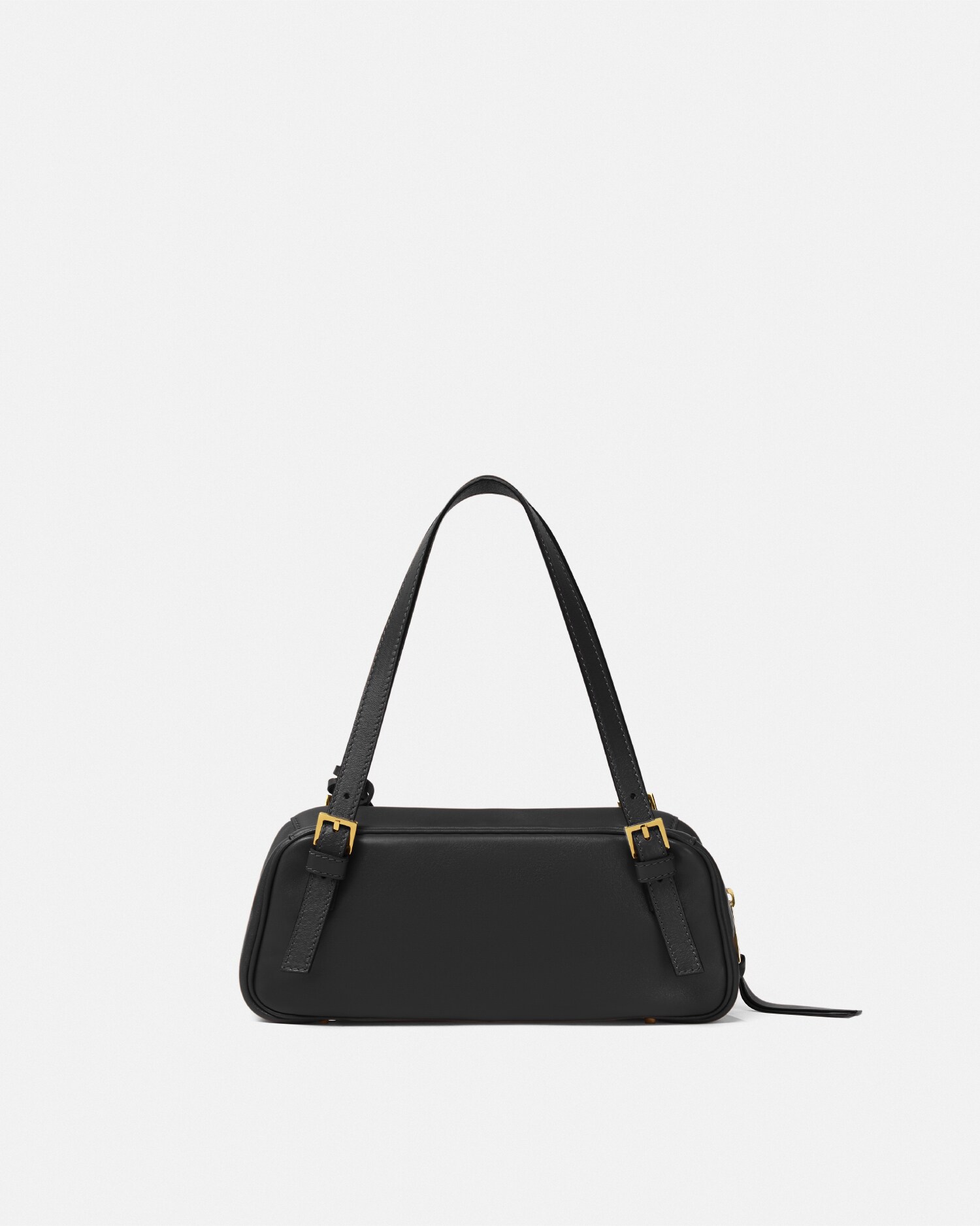 Versace Tag Nappa Bowling Bag Blue | VERSACE US