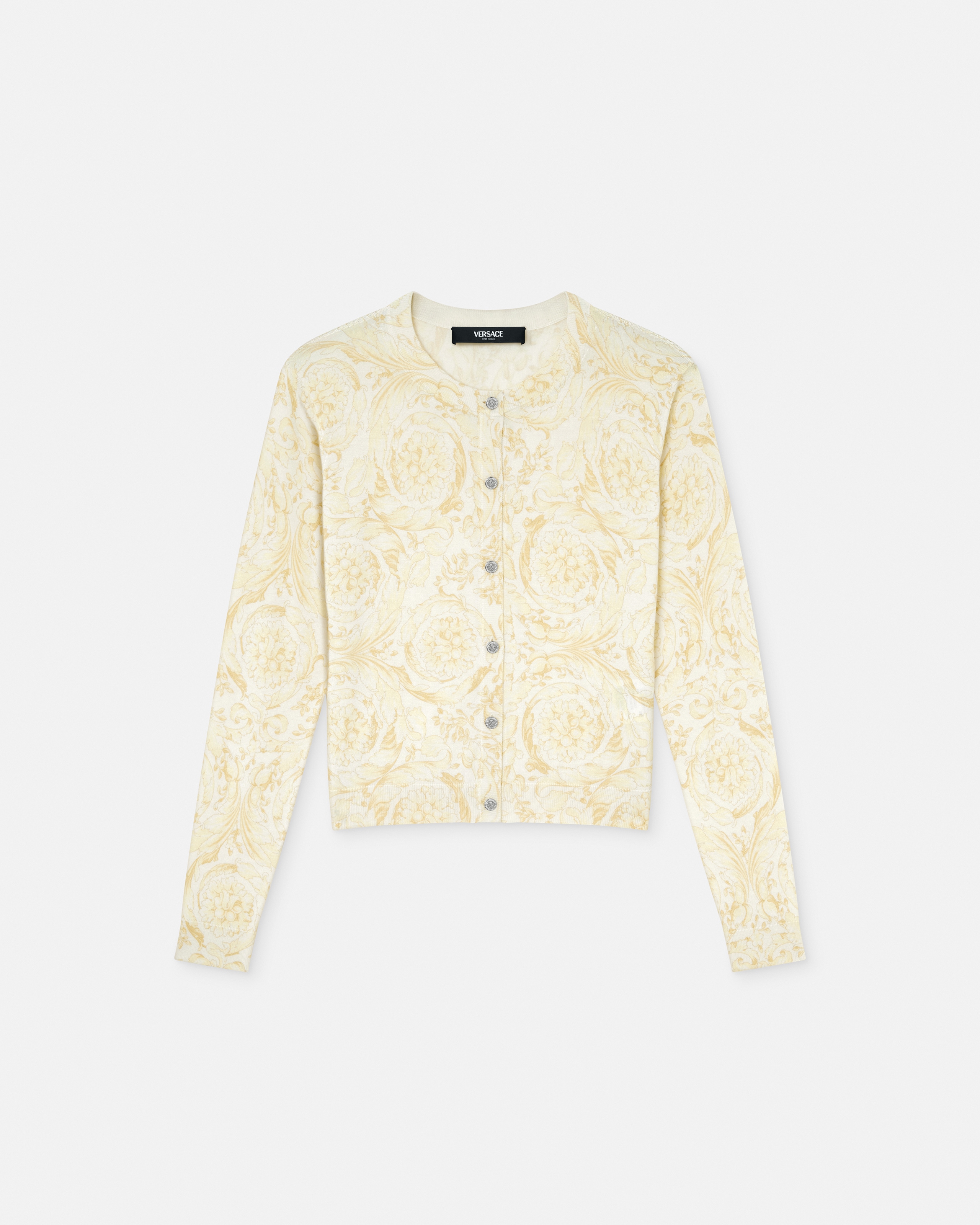 Versace Cardigan En Soie Imprimée