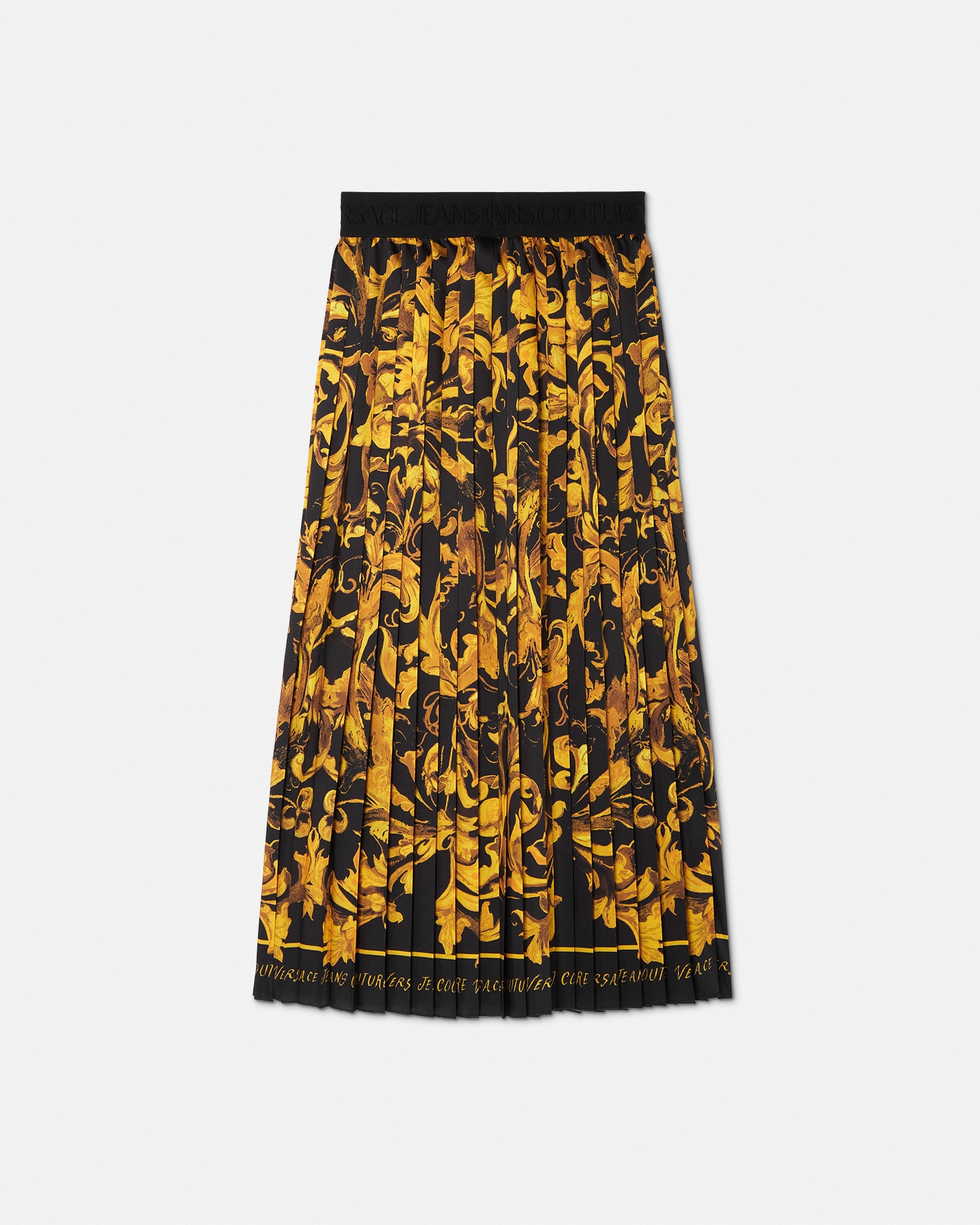 Porcelain Barocco Pleated Long Skirt