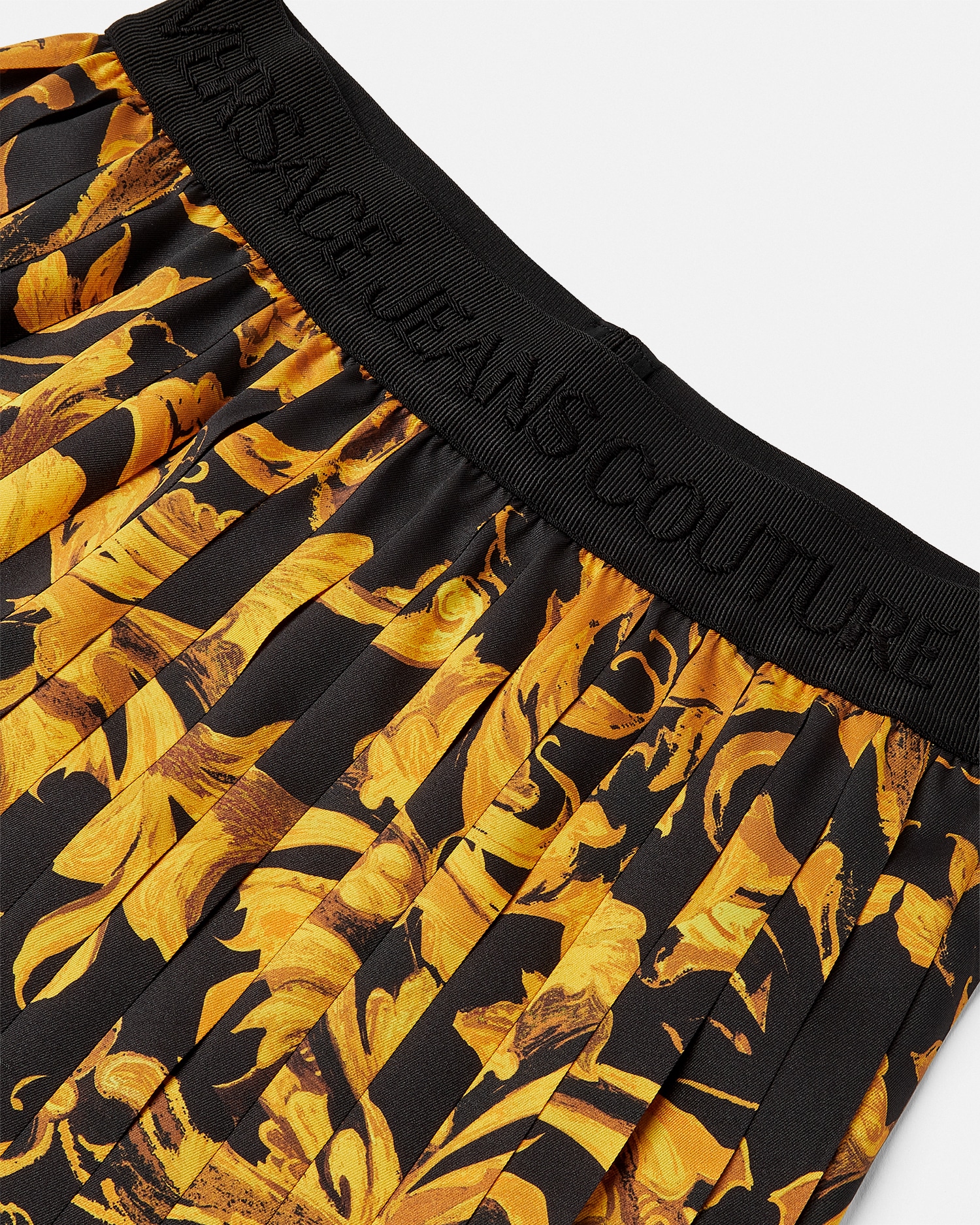 Porcelain Barocco Pleated Long Skirt