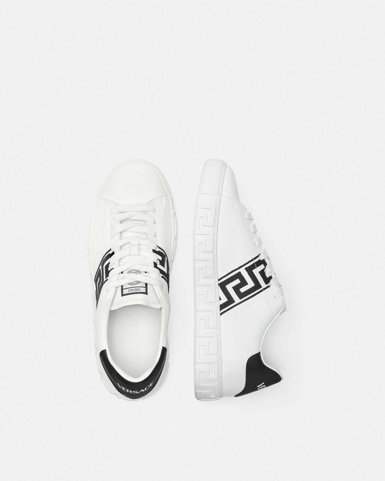 Greca Embroidered Nylon Sneakers