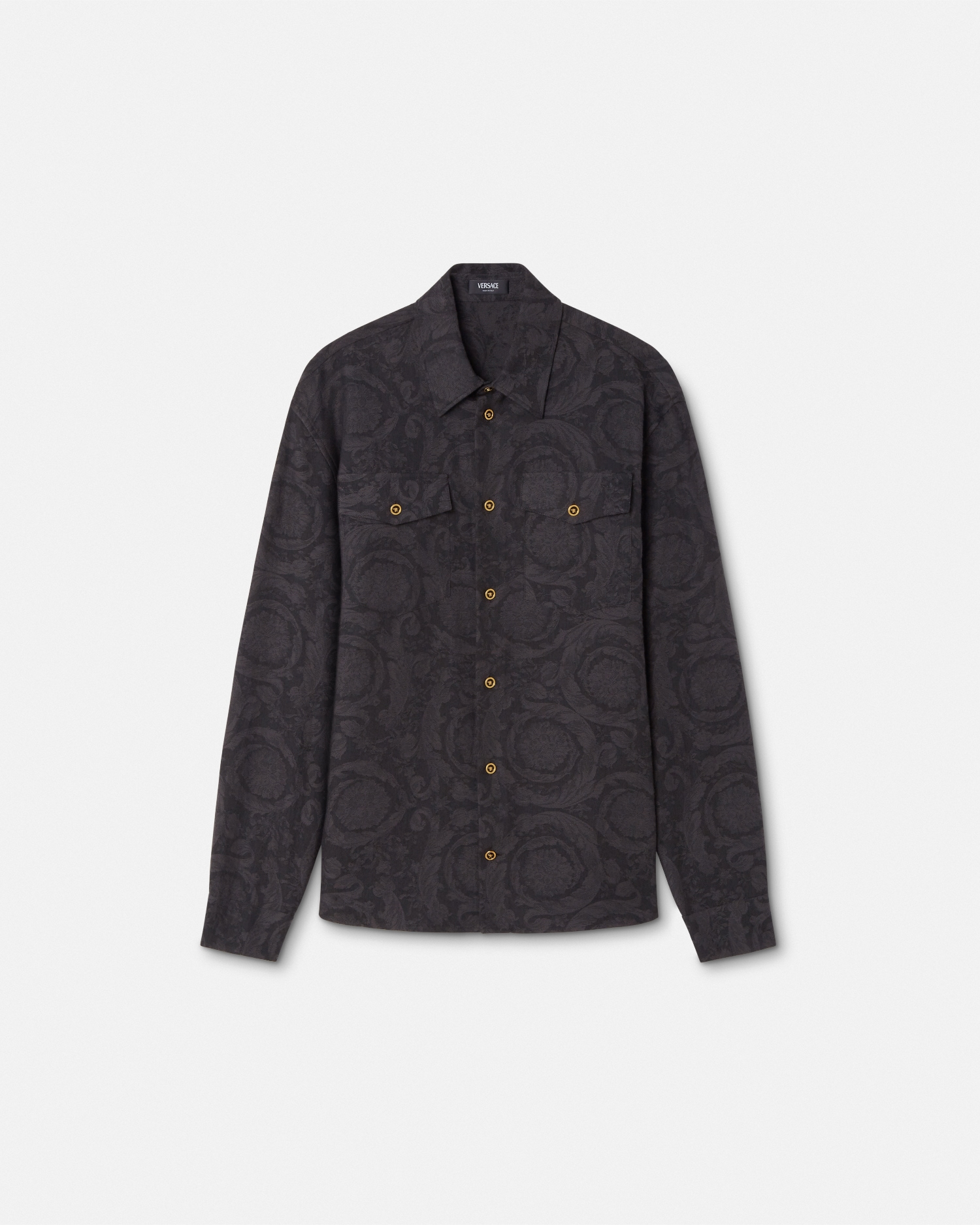 Barocco Jacquard Chambray Denim Shirt