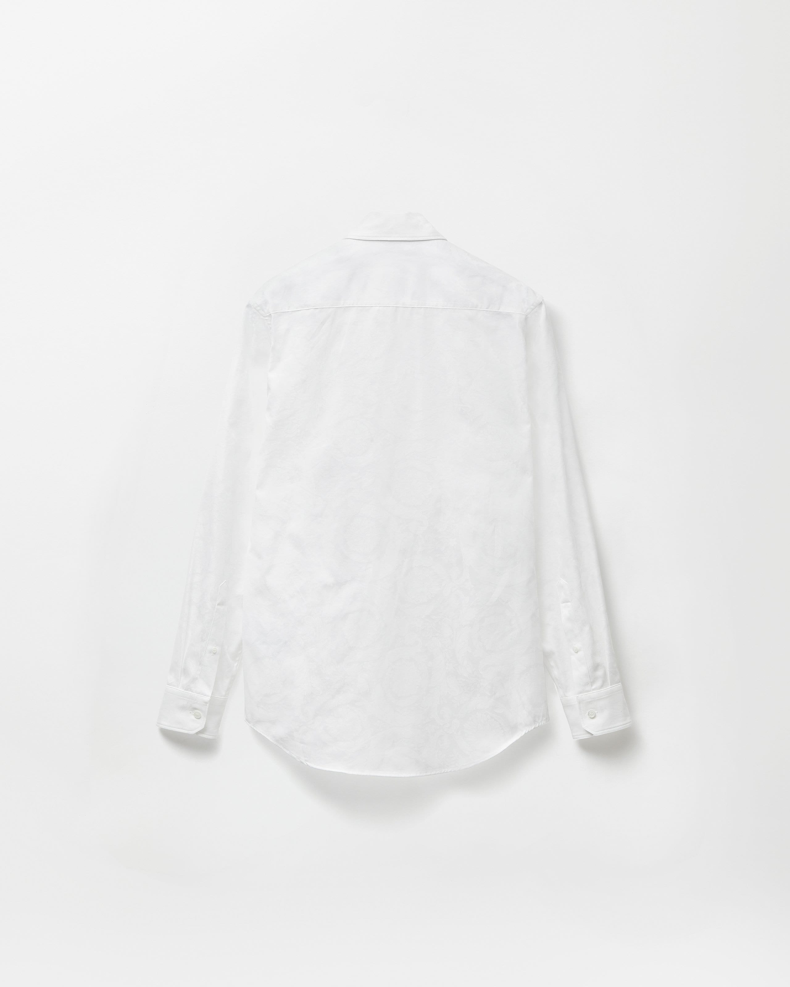 Jacquard Cotton-Poplin Shirt White | VERSACE US