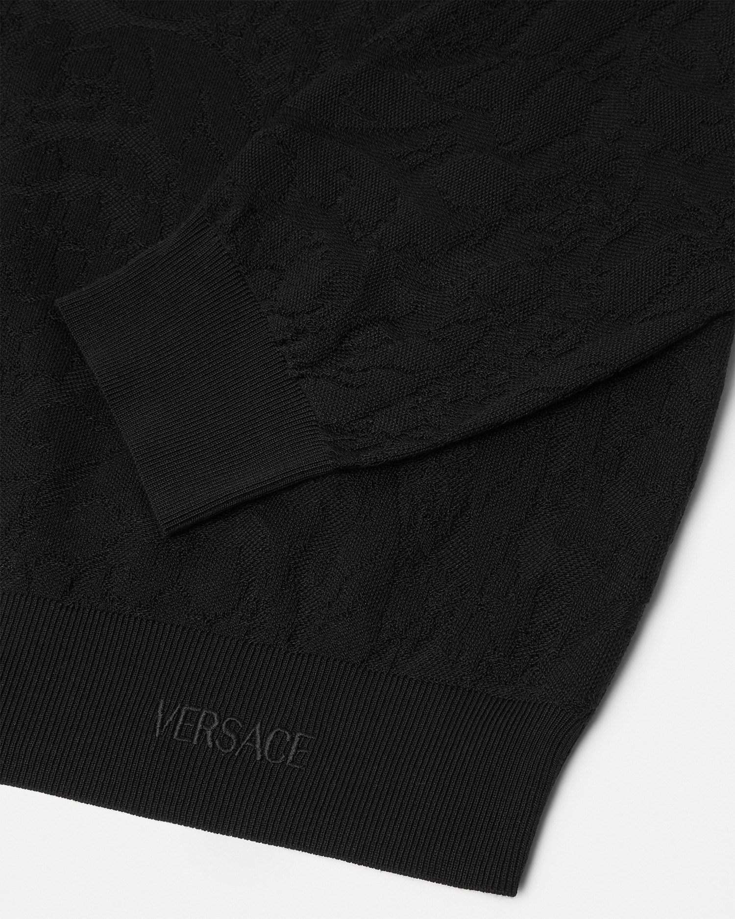 Barocco Jacquard Knit Polo Sweater