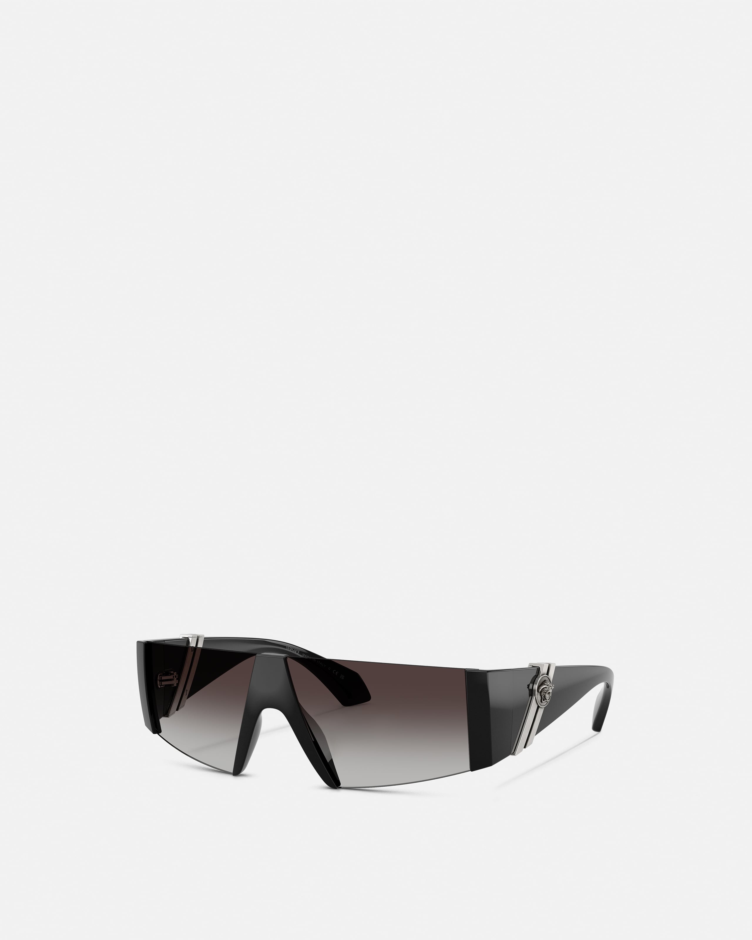 Versace Edge Mask Sunglasses In Brown