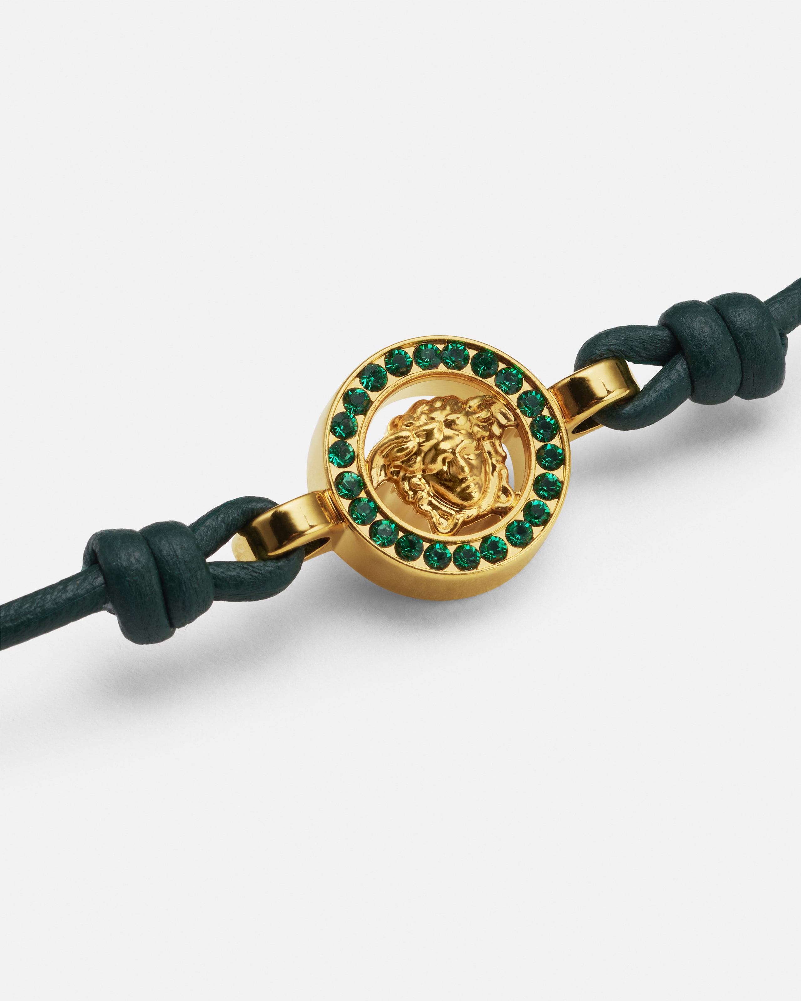 Versace Medusa '95 Crystal Leather Bracelet